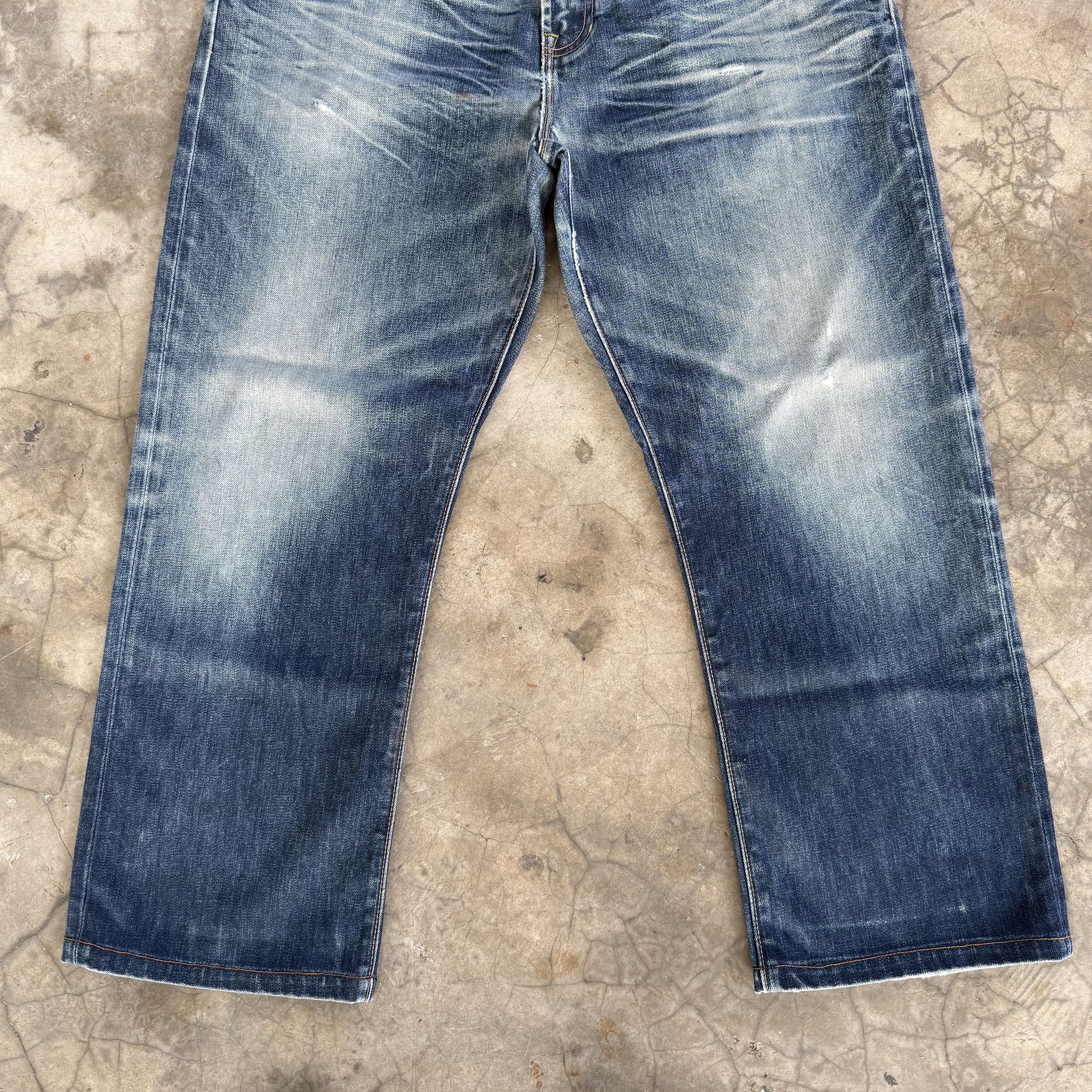 Japanese Brand Vintage Gap Faded Stone Wash Denim Jean W39 Size US 39 - 3 Thumbnail
