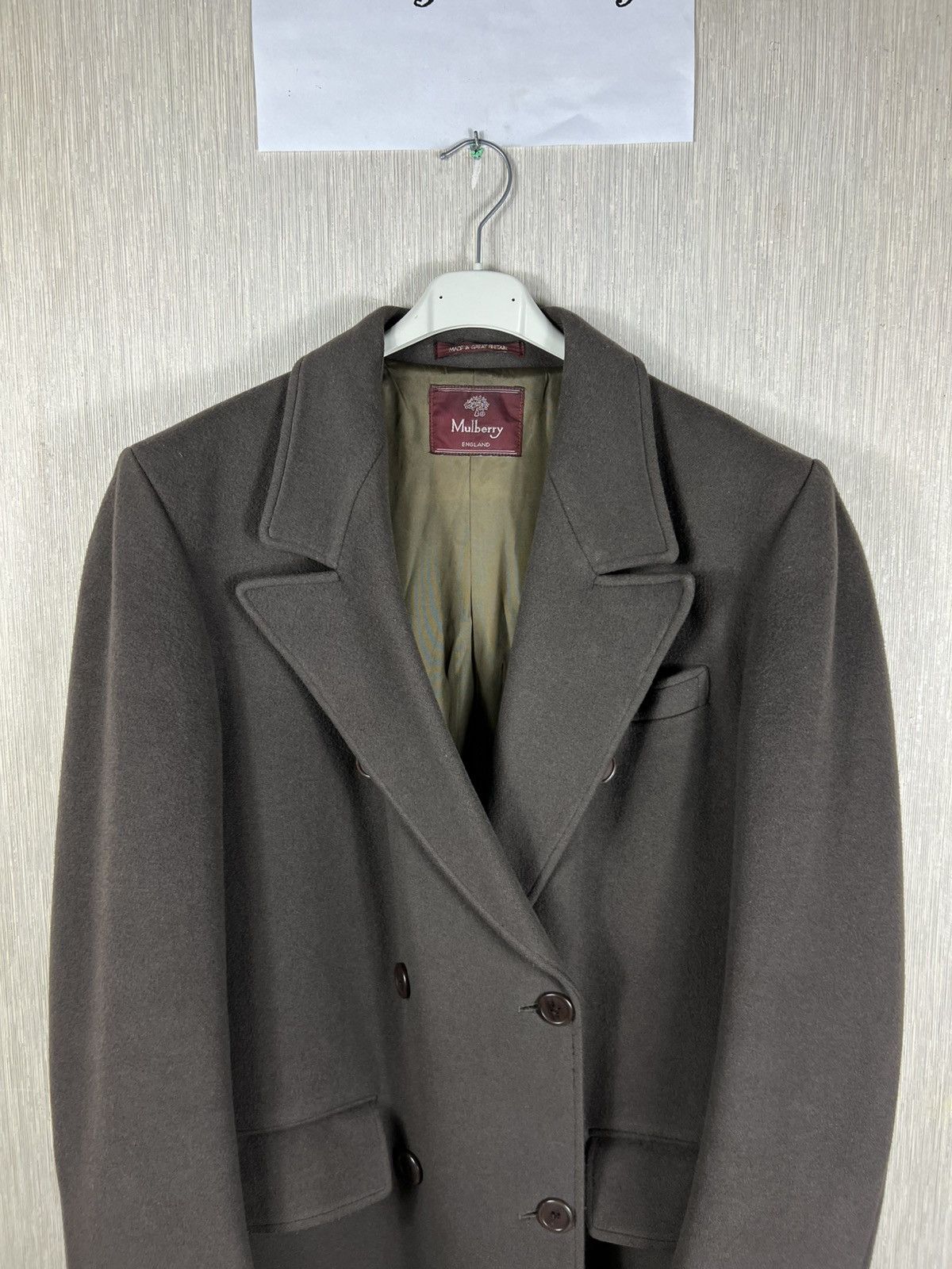 Mulberry Vintage 90s Mulberry wool cashmere double-breasted long coat Size US M / EU 48-50 / 2 - 3 Thumbnail