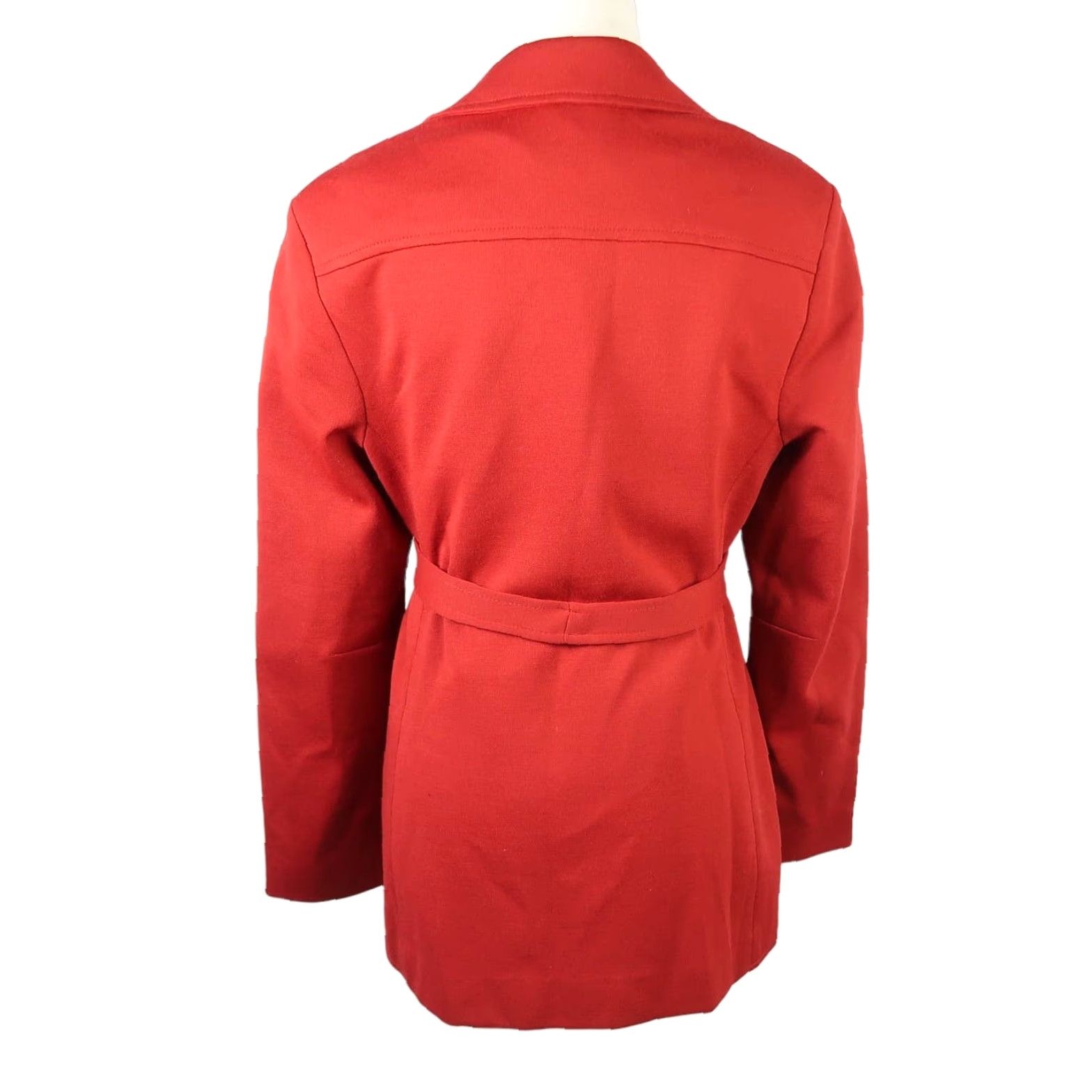 Vintage VINTAGE Alex Colman Blazer Jacket M Ru st Red Belted Button Front Women's 70s Slim Fit Workwear Casual Size M / US 6-8 / IT 42-44 - 4 Thumbnail