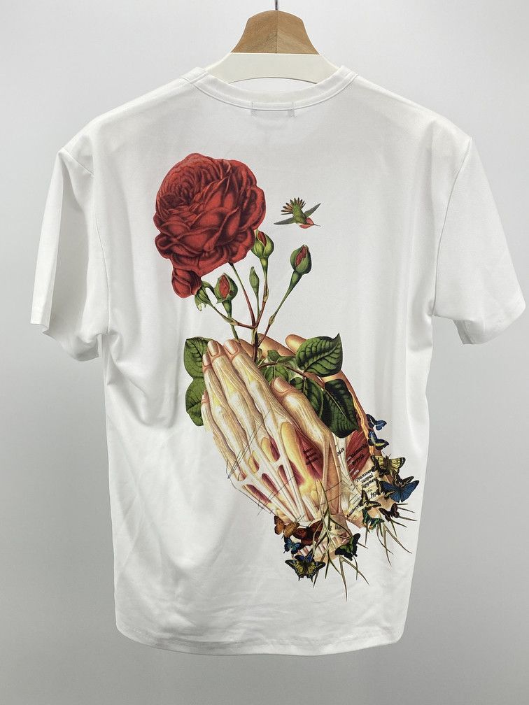 image of Comme Des Garcons Homme Plus Praying Hands Rose in White, Men's (Size Small)
