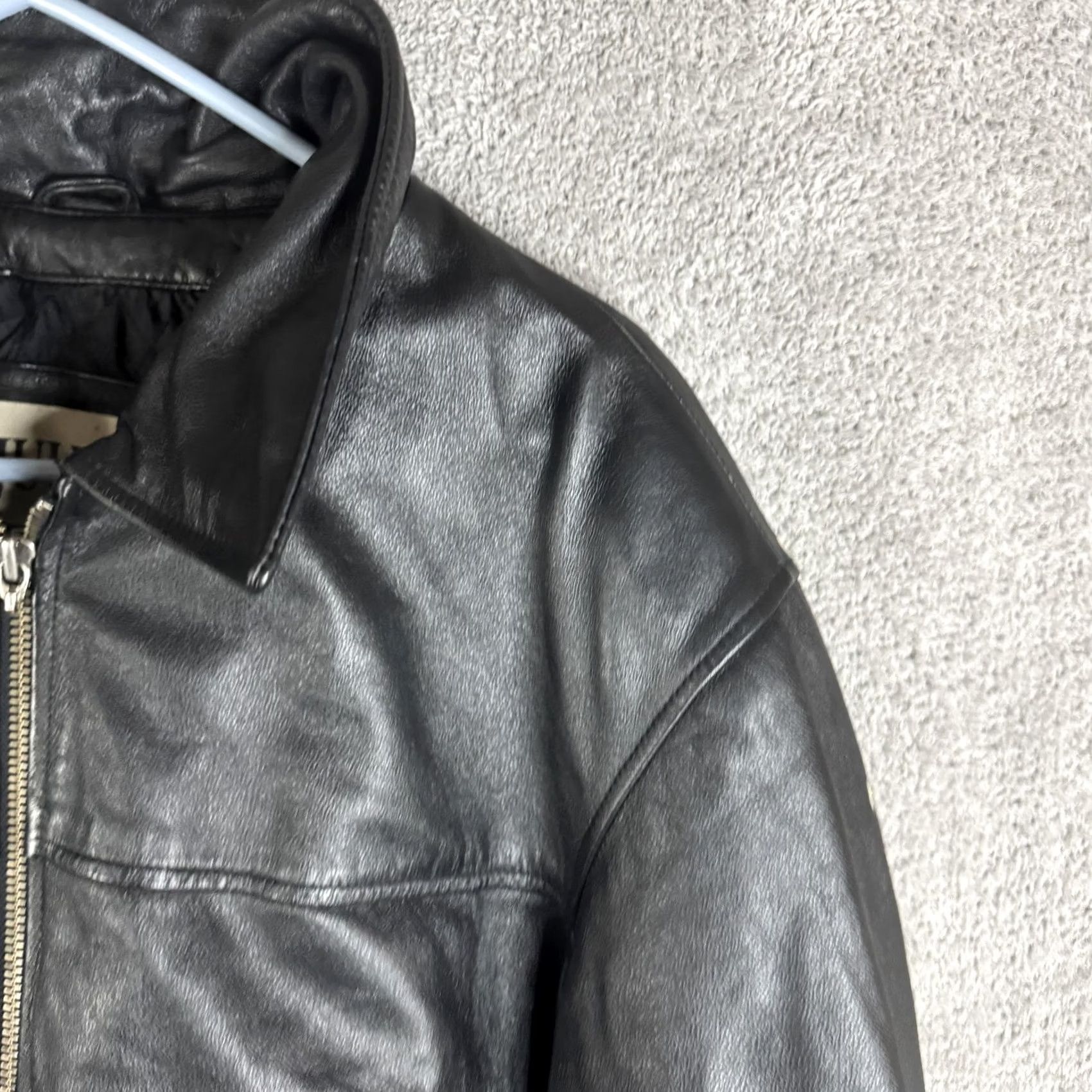 Vintage M. Julian Jacket Mens XL Black Leather Full Zip Motorcycle Wilsons Lined Size US XL / EU 56 / 4 - 4 Thumbnail