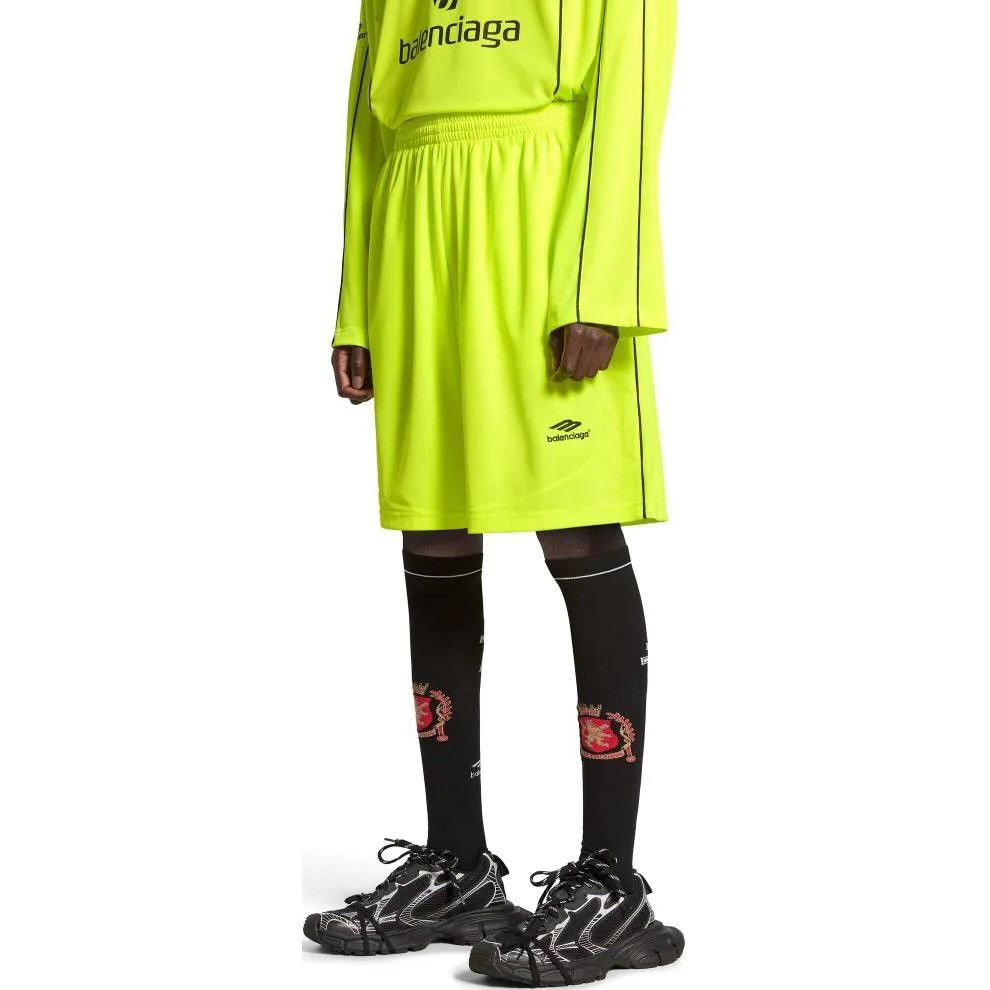 Balenciaga Balenciaga Baggy Oversized Logo Soccer Shorts Neon Yellow Size US 32 / EU 48 - 3 Thumbnail