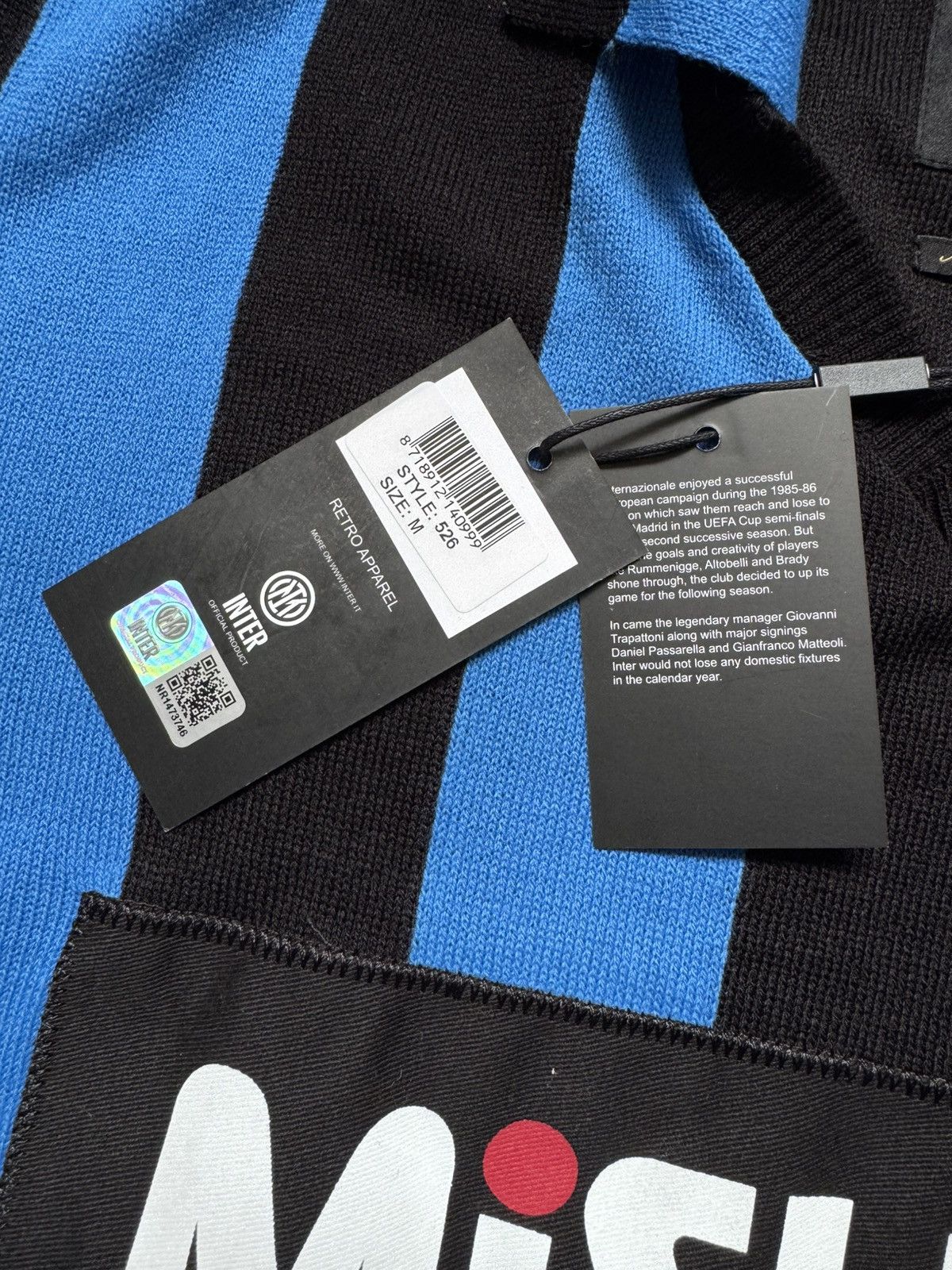 Vintage Inter Milan Home football shirt Soccer Jersey Replica Size US M / EU 48-50 / 2 - 5 Thumbnail