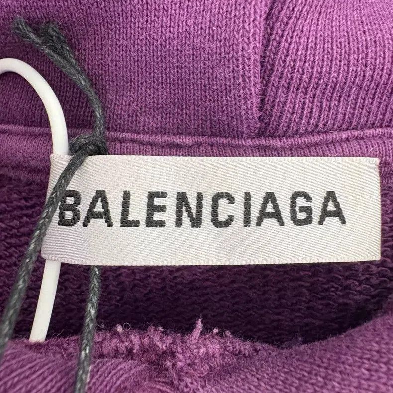 Balenciaga Balenciaga Back Logo Printed Hooded Sweatshirt - Purple Size US S / EU 44-46 / 1 - 3 Thumbnail