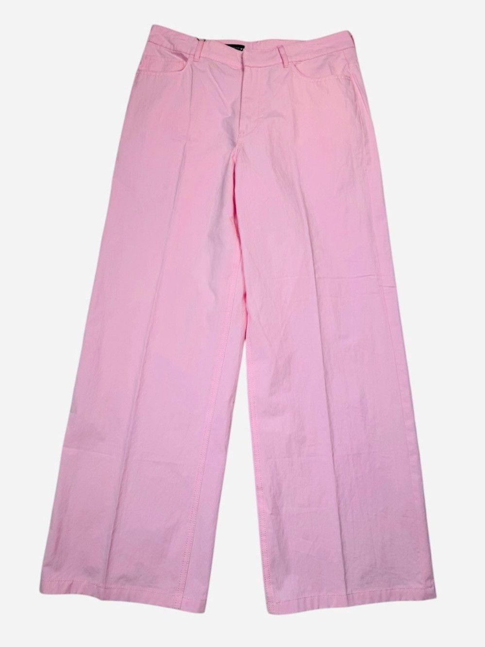 Zara NWT New Zara Wide Leg High Rise Pink Cotton Pants Size M Size 32" / US 10 / IT 46 - 2 Thumbnail