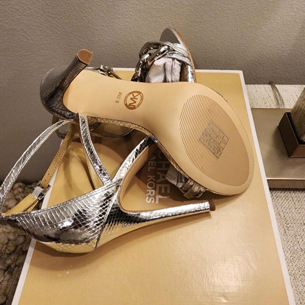 Michael Kors Michael Michael Kors Scarlett Sandal Silver Size US 8.5 / IT 38.5 - 5 Thumbnail