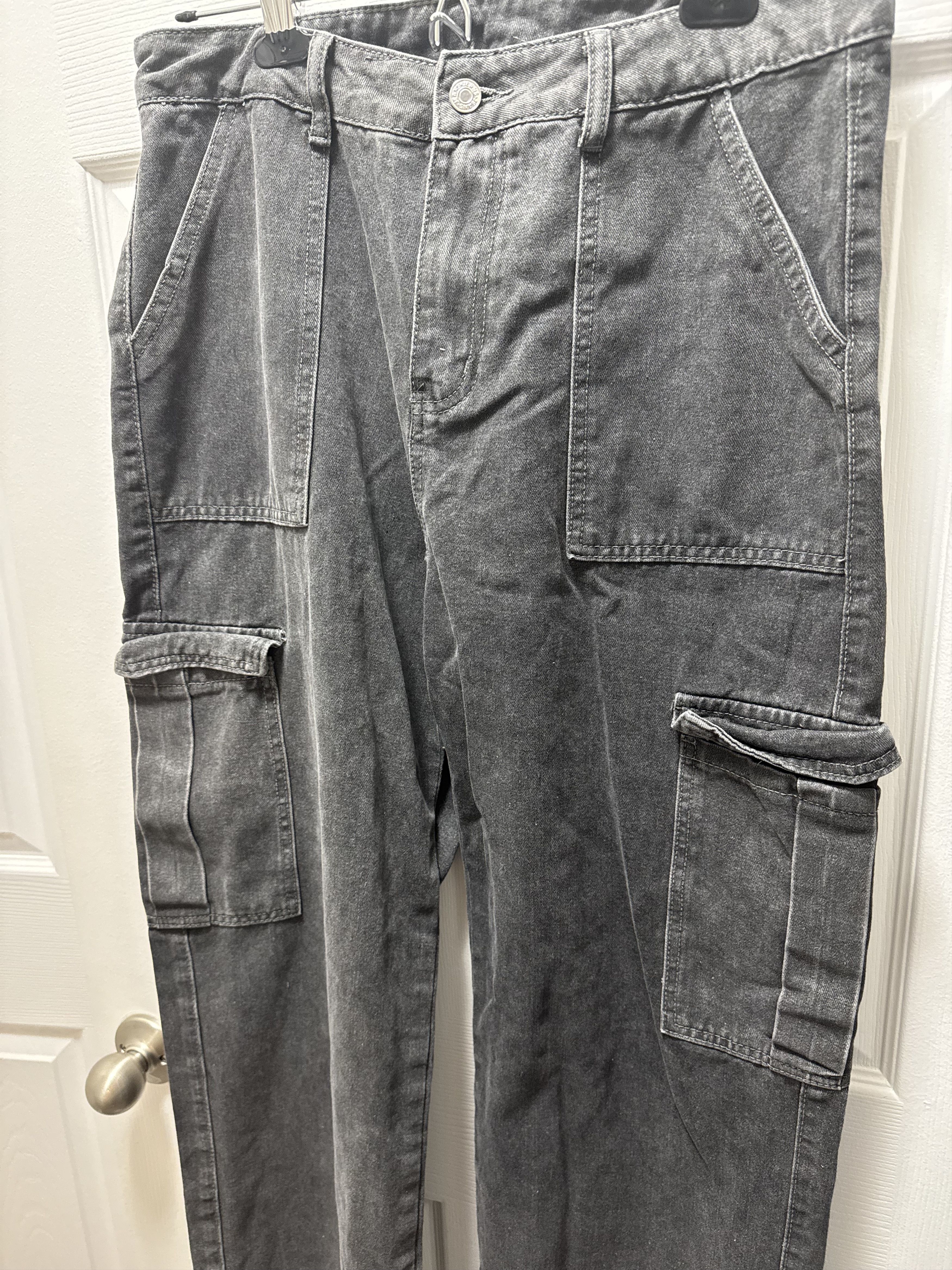 Japanese Brand × Vintage Vintage Grey Oversized Carpenter Raver Streetwear Pants Size US 32 / EU 48 - 2 Thumbnail