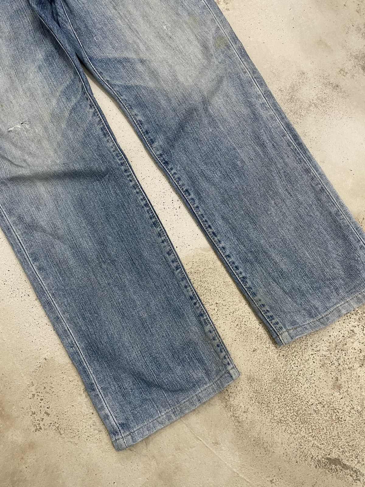 Wrangler Wrangler Distressed Light Blue Denim Pants Size US 32 / EU 48 - 4 Thumbnail