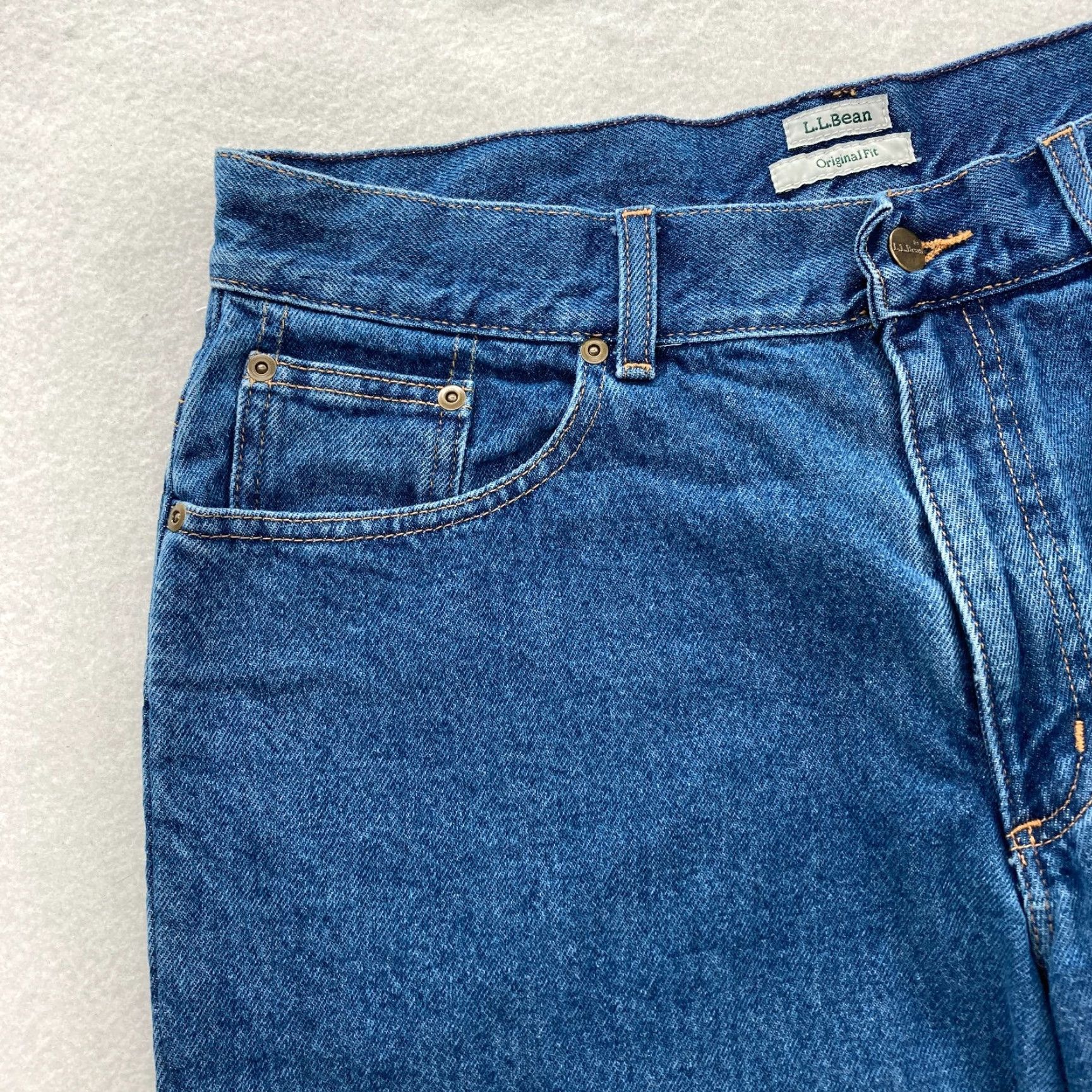 Vintage L.L. Bean Flannel Lined Jeans Women's 16P Original Fit Straight Leg Blue Denim Size 25" / US 0 / IT 36 - 3 Thumbnail