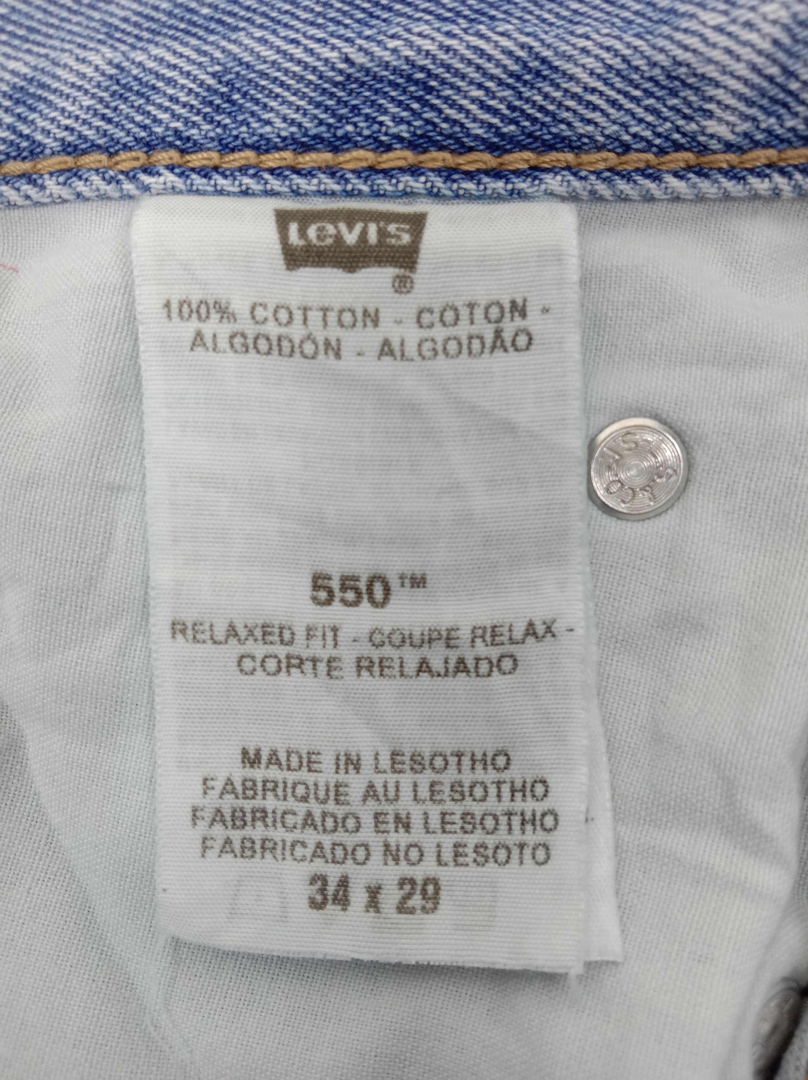 Levi's Vintage Levi's 550 Jeans Relaxed Fit Light Wash Denim Size US 34 / EU 50 - 13 Thumbnail