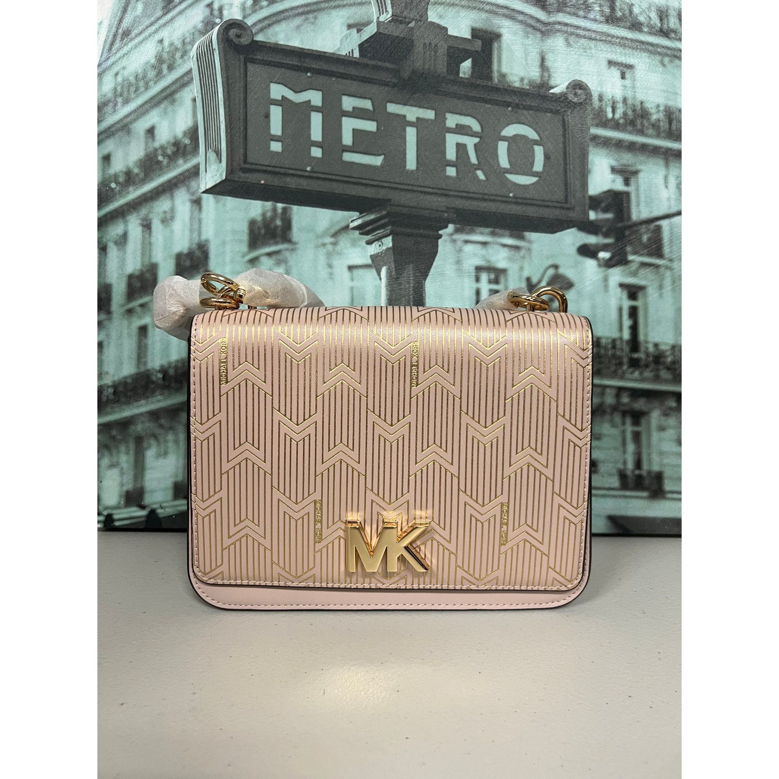 Michael Kors Michael Kors 30H8MOXL7M Mott Large Metallic Deco Leather Size ONE SIZE - 1 Thumbnail