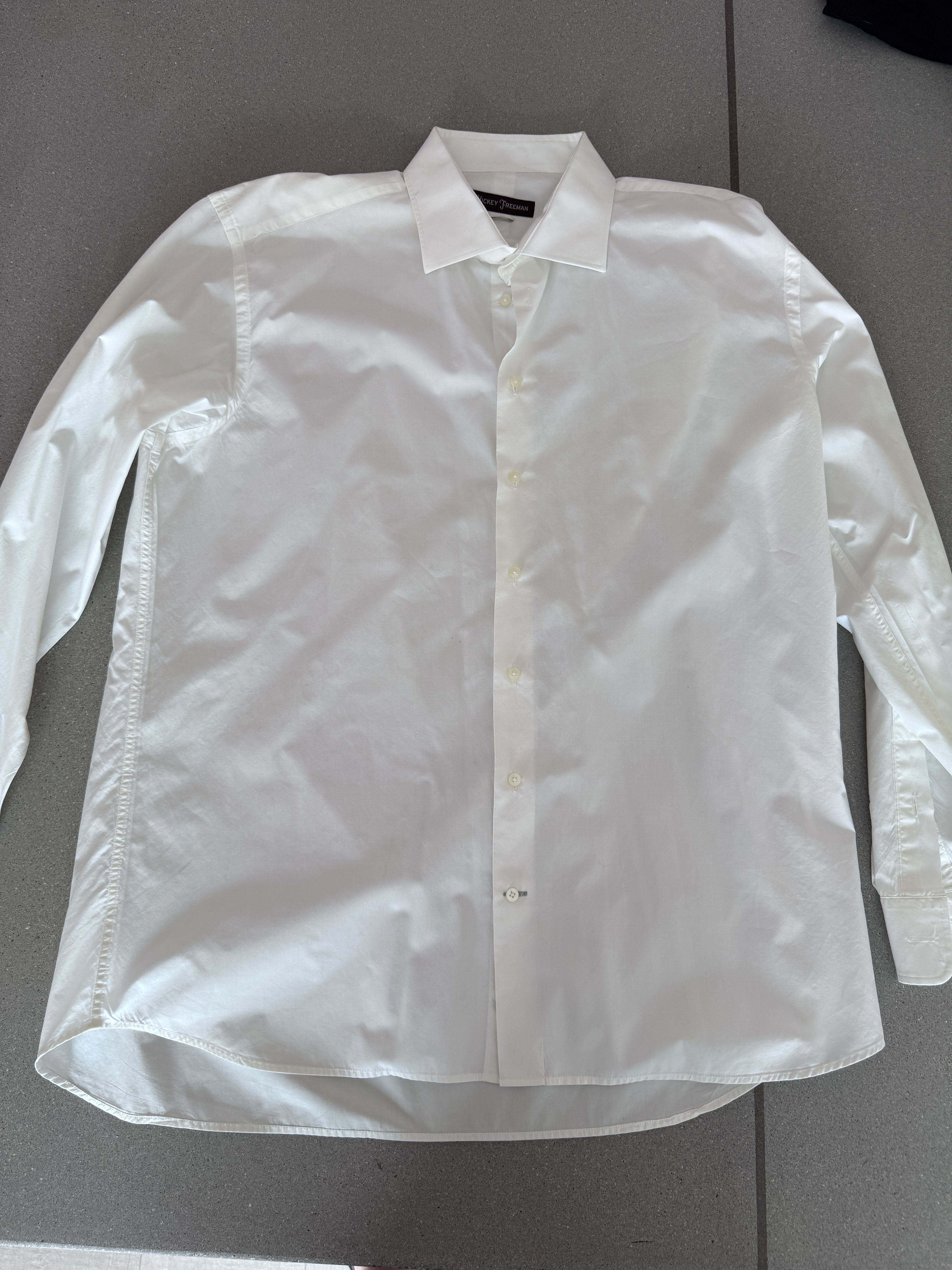 Hickey Freeman HICKEY FREEMAN - Ivory classic LS shirt Size US XL / EU 56 / 4 - 1 Thumbnail