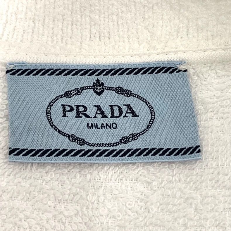 Prada Prada White logo letter pattern cotton round neck long slee Size US XS / EU 42 / 0 - 5 Thumbnail