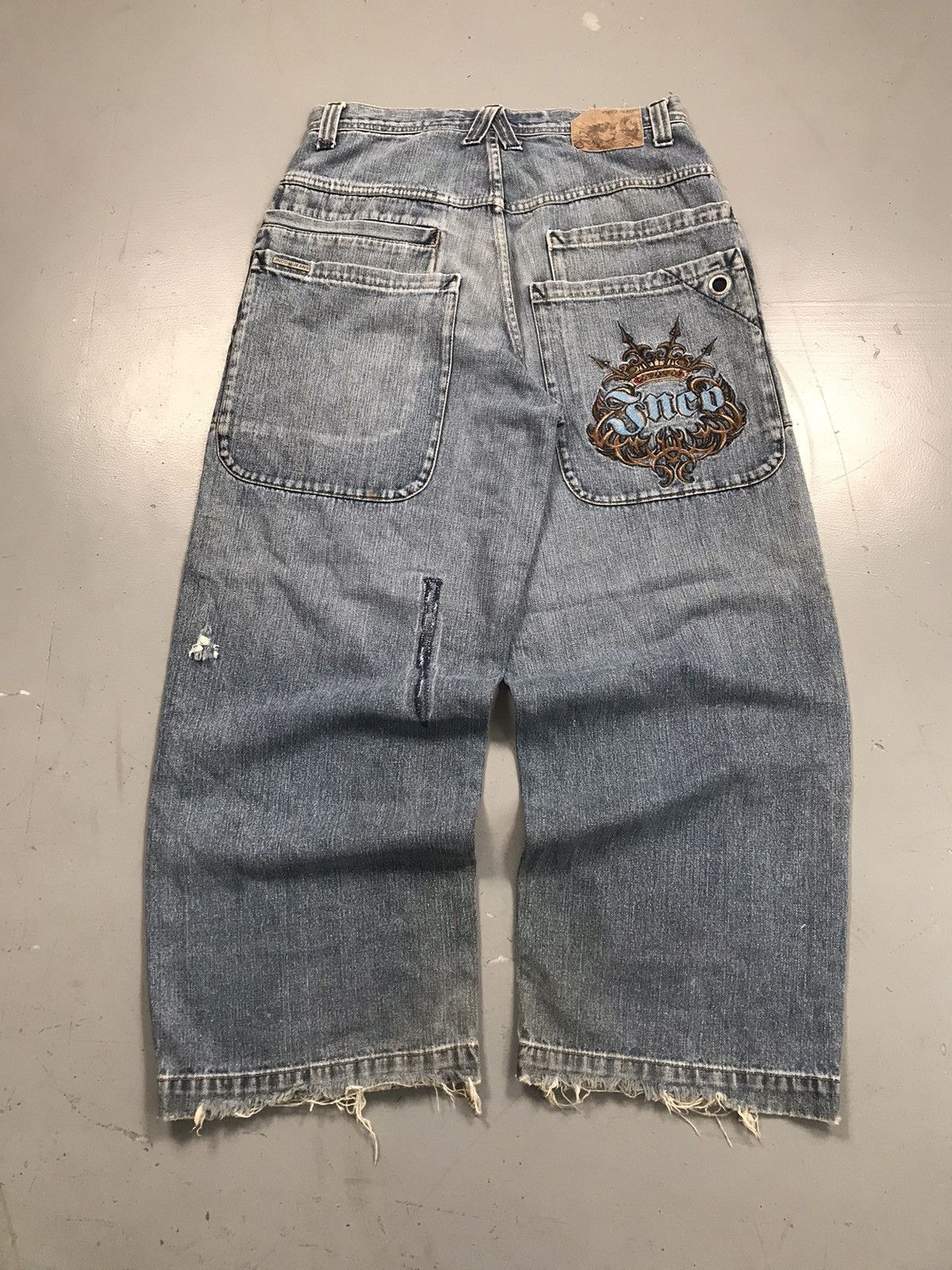 JNCO × Southpole × Vintage Vintage Jnco crown 👑 embroidered baggy fit denim Size US 33 - 1 Thumbnail