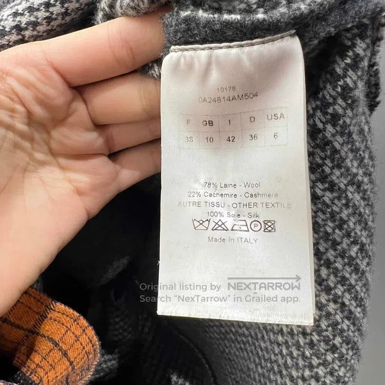Dior Dior Double-breasted plaid long coat Size XS / US 0-2 / IT 36-38 - 4 Thumbnail