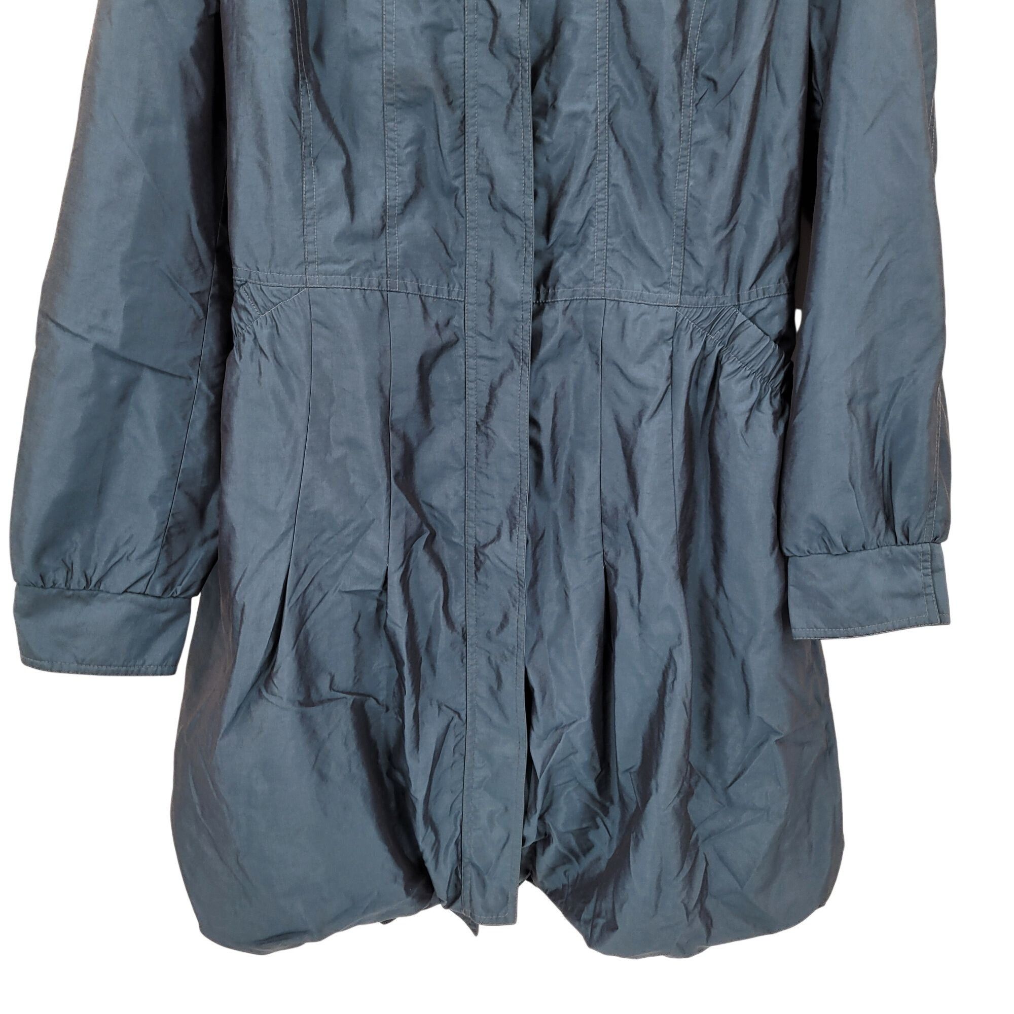 Other Dennis Teal Blue Belted A-line Balloon Hem Jacket Sz M Light Size M / US 6-8 / IT 42-44 - 5 Thumbnail