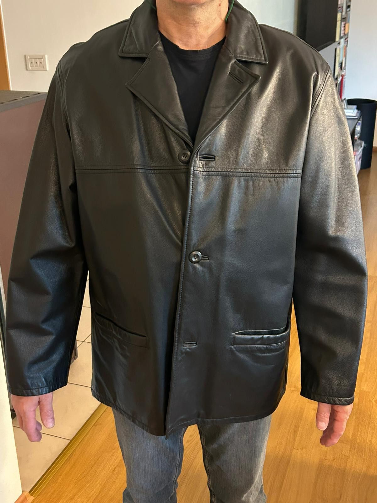 Other Vintage Genuine Leather Blazer Jacket Size US L / EU 52-54 / 3 - 1 Thumbnail