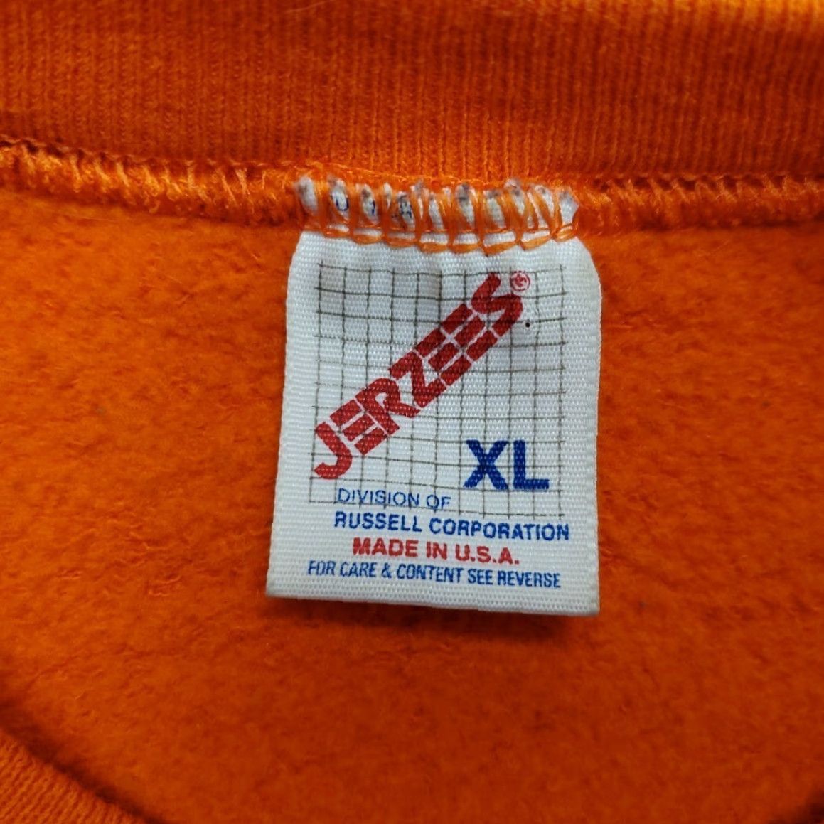 Jerzees VINTAGE Jerzees Sweatshirt Mens XL Orange Pullover Crewneck Made in USA Size US XL / EU 56 / 4 - 6 Thumbnail