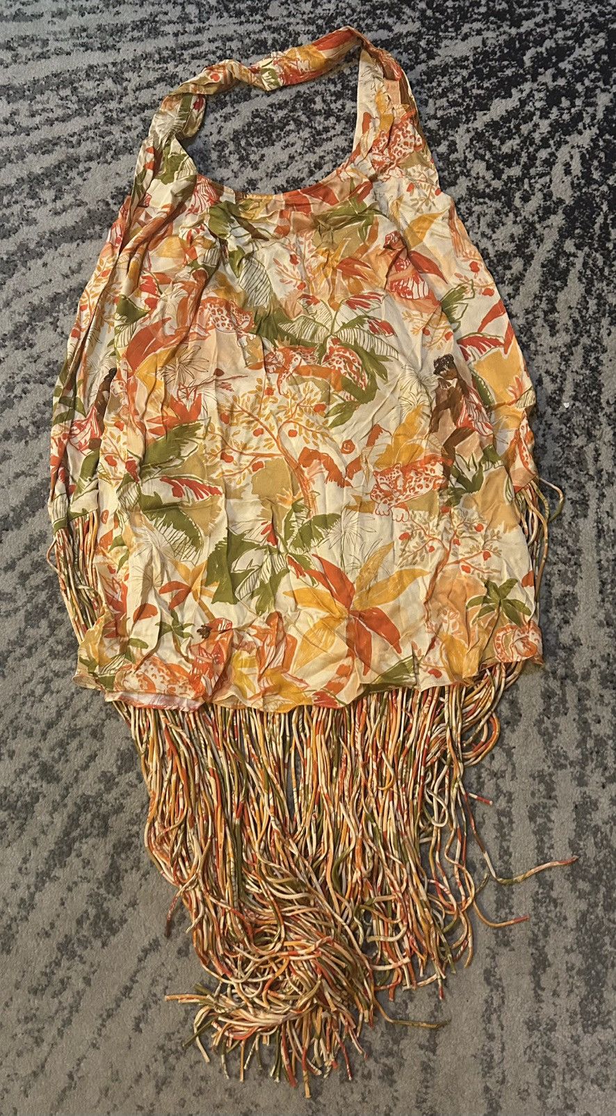 Farm Rio FARM RIO Leopard Forest Sand printed crepe halterneck Dress Size M / US 6-8 / IT 42-44 - 9 Thumbnail