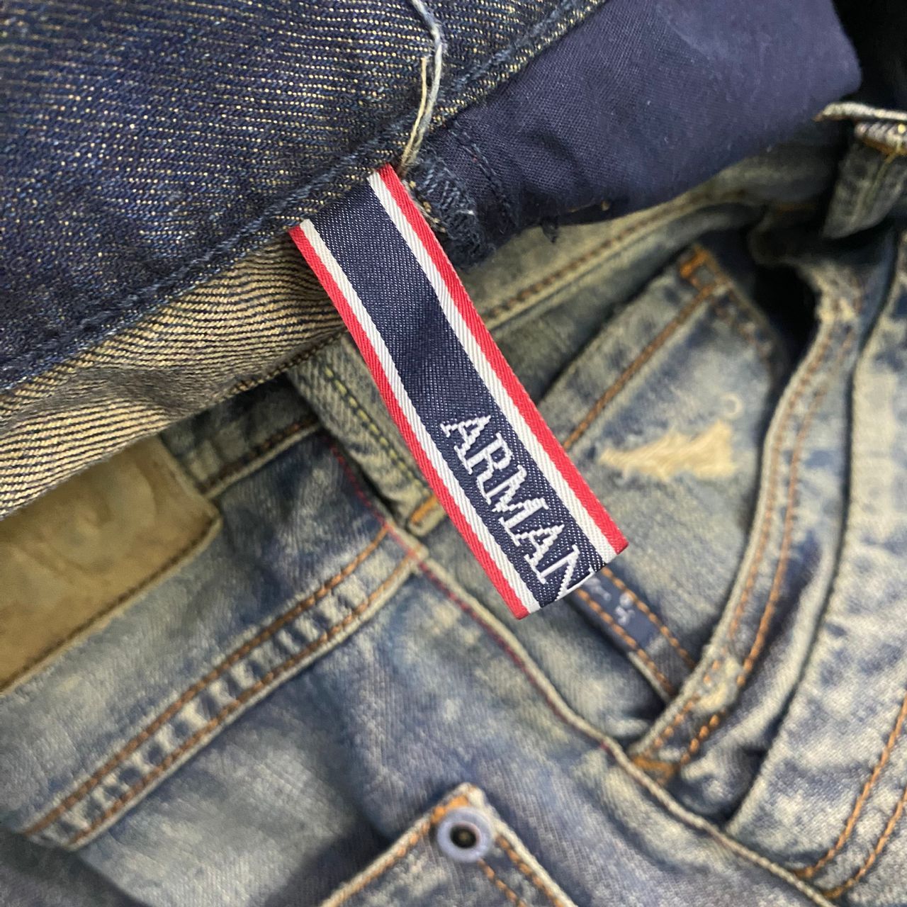 Giorgio Armani 💥Best Offer💥Vintage Armani Jeans Patchwork Denim Size US 32 / EU 48 - 19 Thumbnail