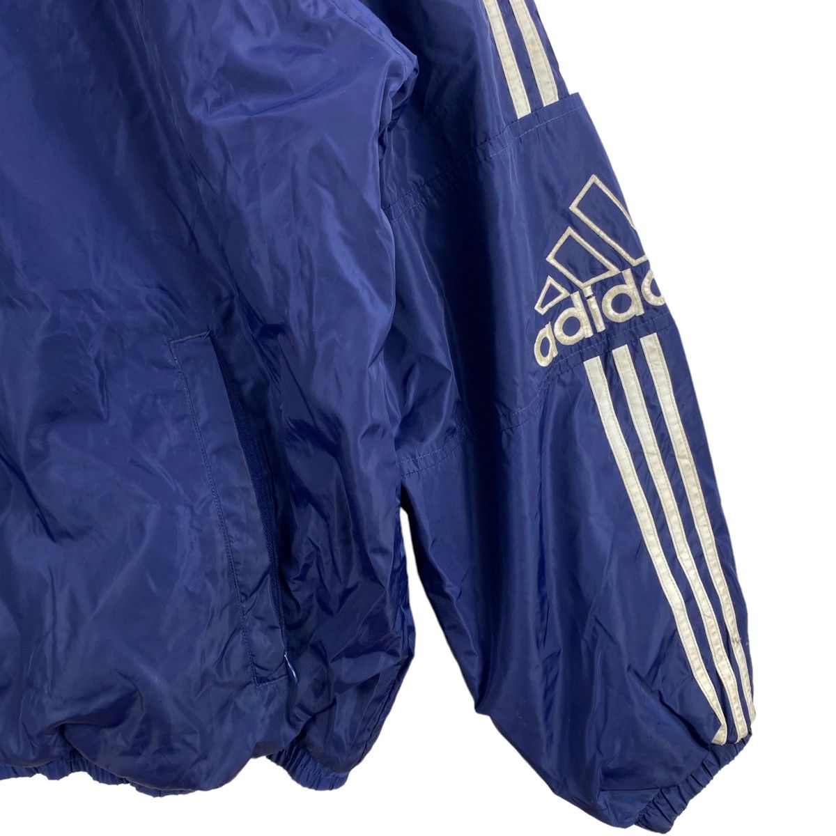 Adidas × Vintage Vintage ADIDAS EQUIPMENT 3 Stripes Side Tape Hooded Blue Size US XL / EU 56 / 4 - 3 Thumbnail
