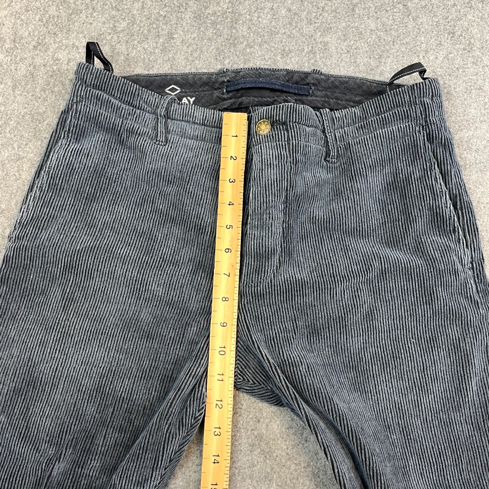 Replay Replay Mens Corduroy Trousers Slim Tapered Fit 33 32 Blue Patch Pkt Jeans Pants Size US 33 - 5 Thumbnail