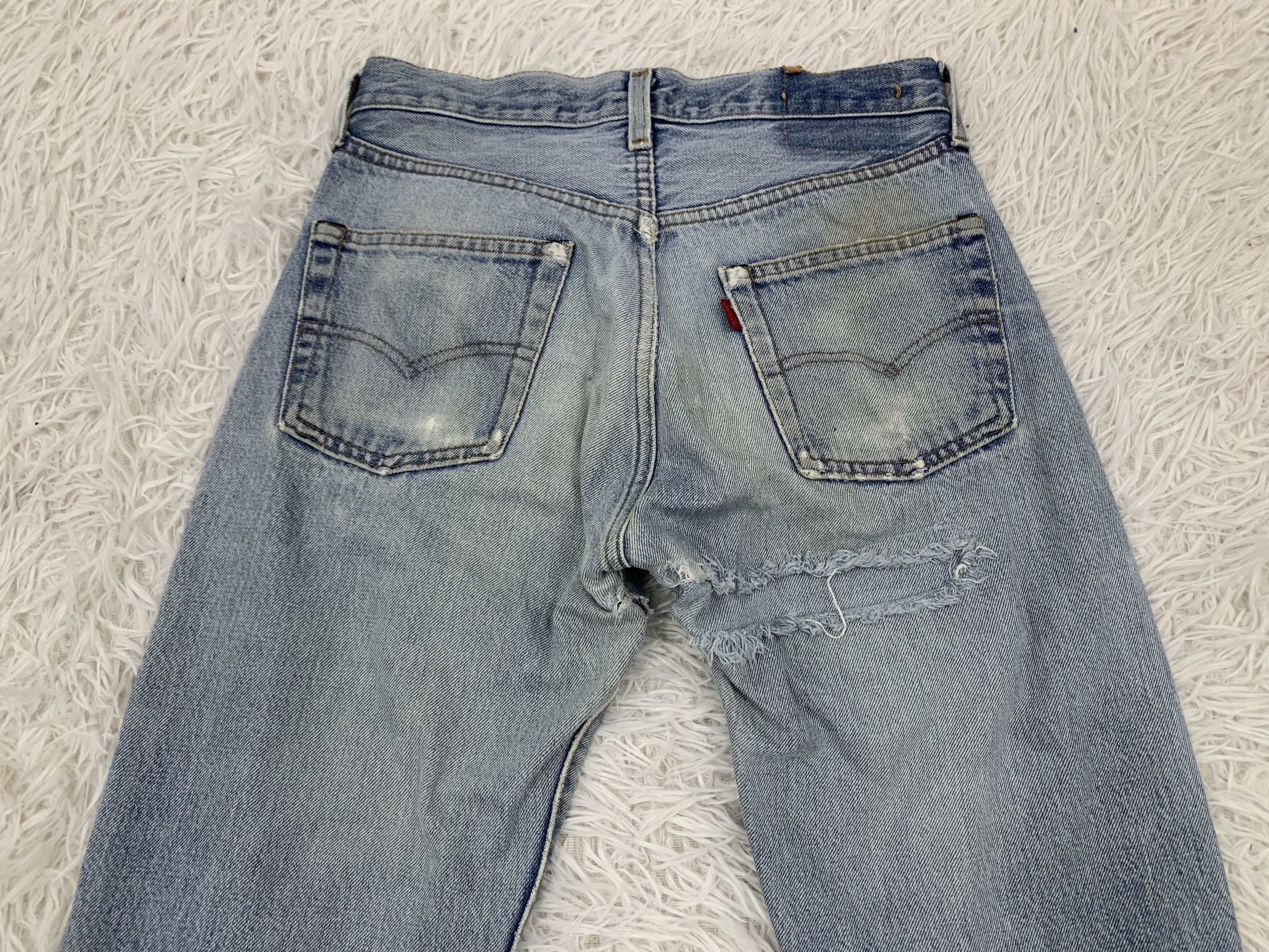 Levi's Vtg 80s Levi's 501 Selfedge Jeans Pant Button 524 Size US 28 / EU 44 - 7 Thumbnail