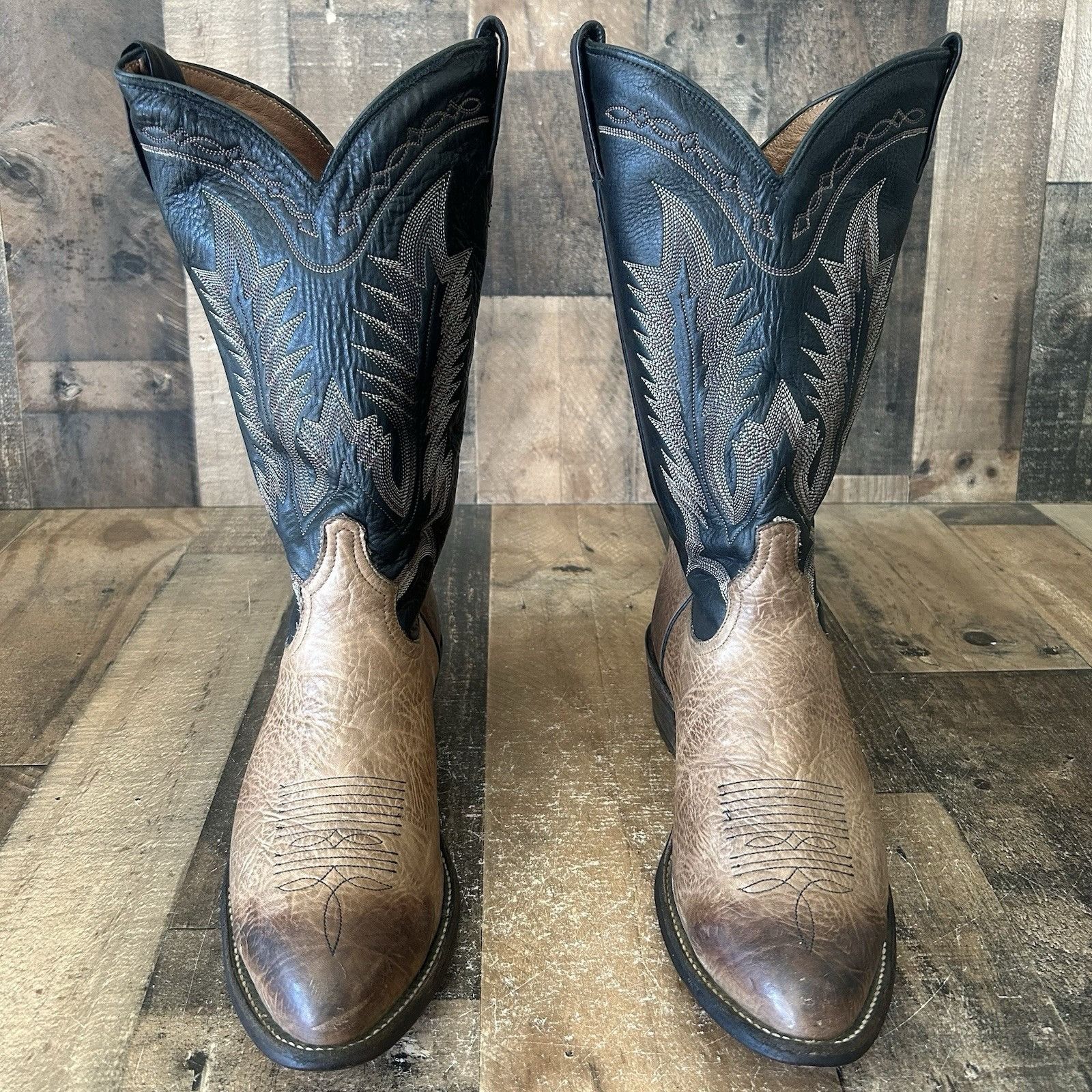 Tony Lama Vintage Gold Label Shark Skin Boots Men\'s Size 8.5 D. GUC Style# 8809 Men main image 3