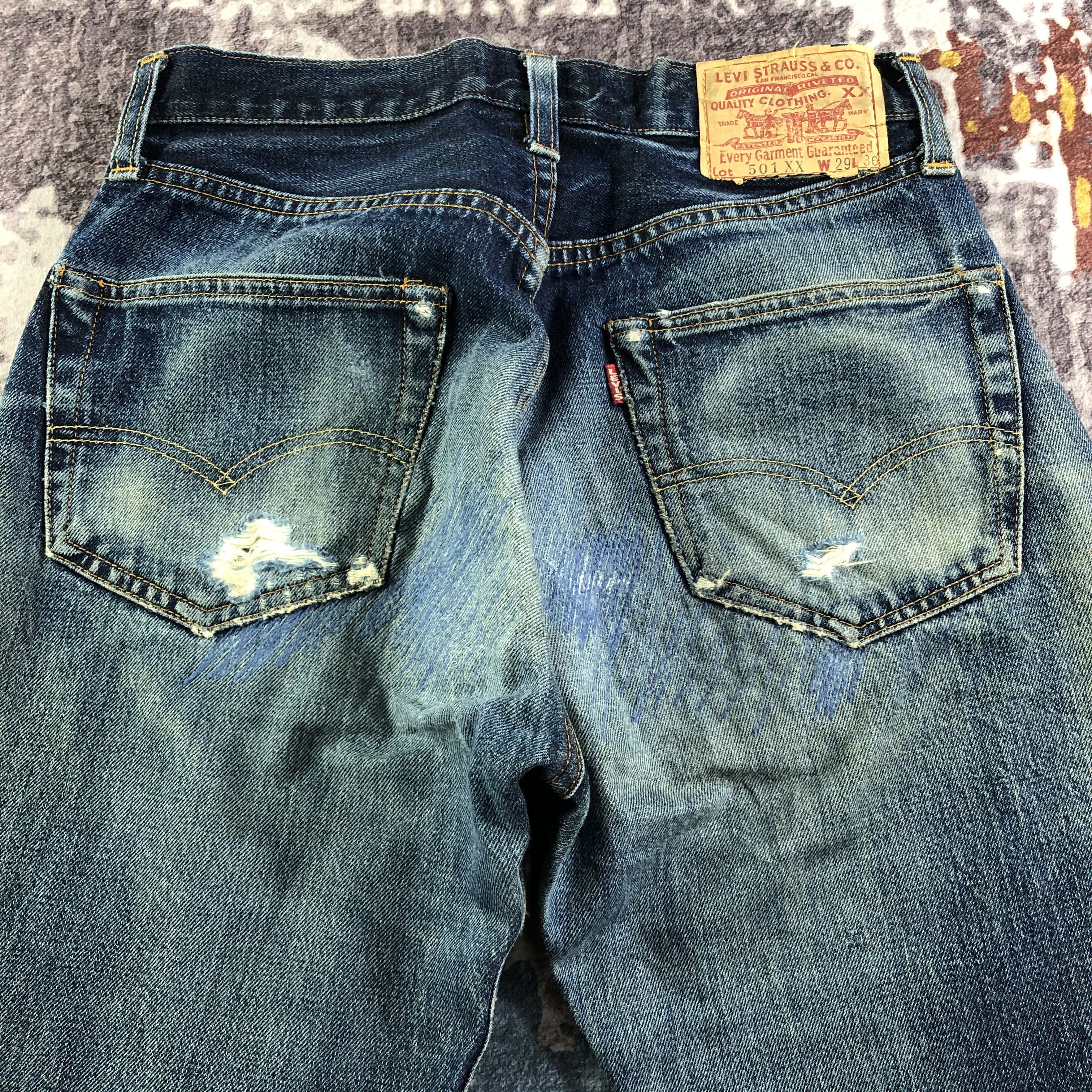 Levi's × Levi's Vintage Clothing × Vintage Vintage 90s Big E 501 Redline Jeans-JM3197 Size US 28 / EU 44 - 4 Thumbnail