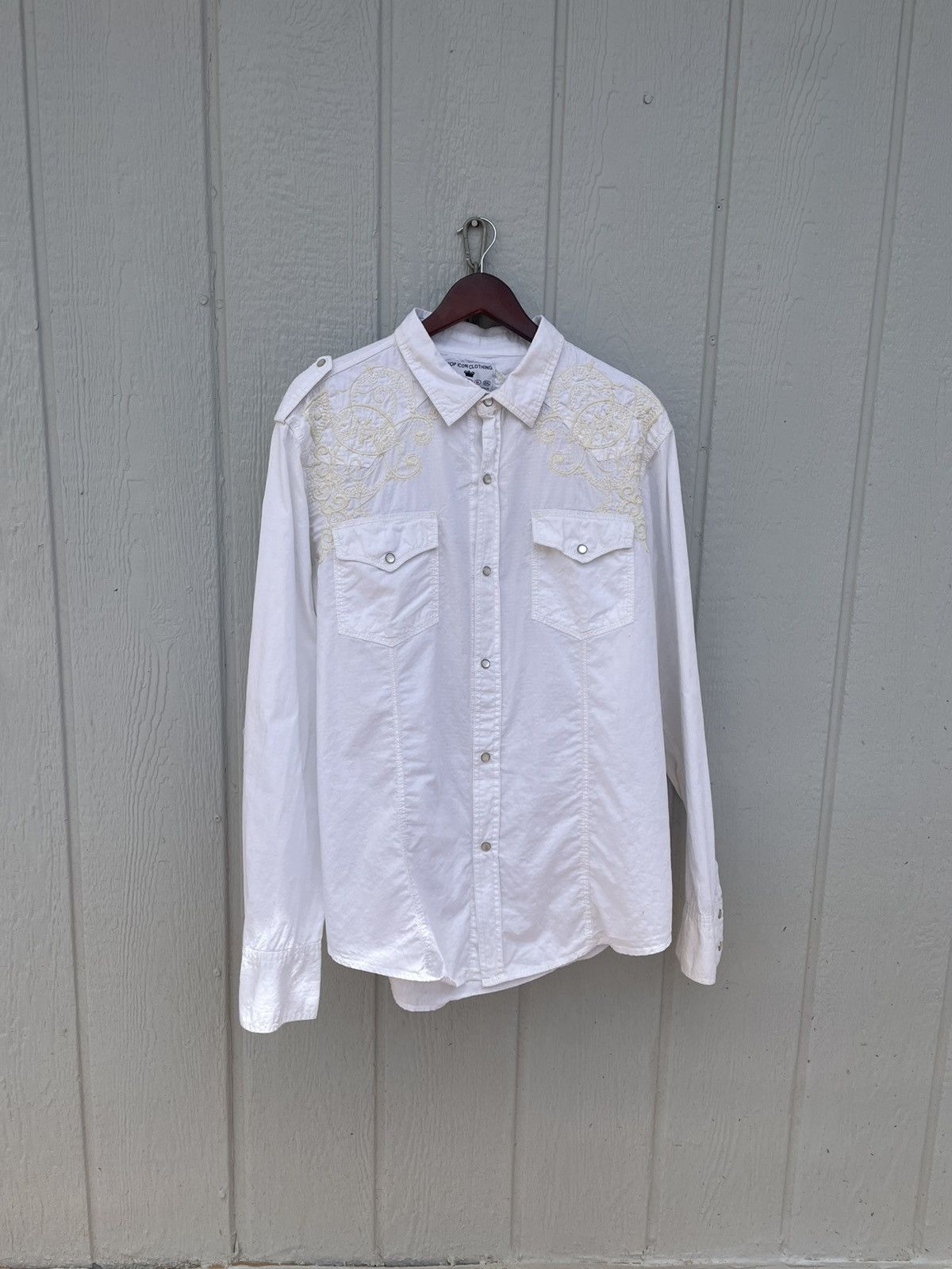 Other Vintage 2000s Y2K Long sleeve Button Up Size Men’s XL White Size US XXL / EU 58 / 5 - 2 Thumbnail
