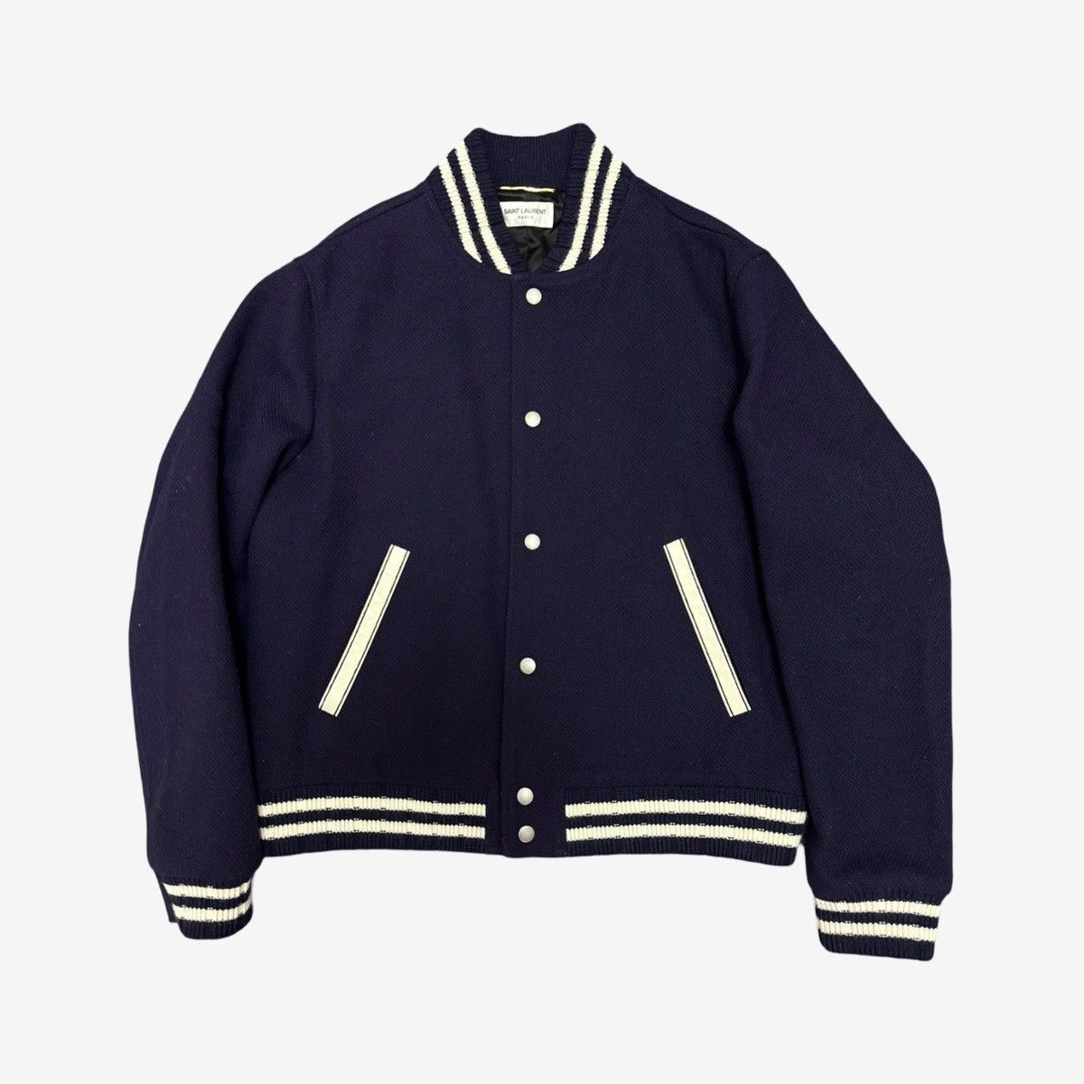 Saint Laurent Paris Saint Laurent Paris Logo Teddy Navy Sz. 44 Size US S / EU 44-46 / 1 - 2 Thumbnail