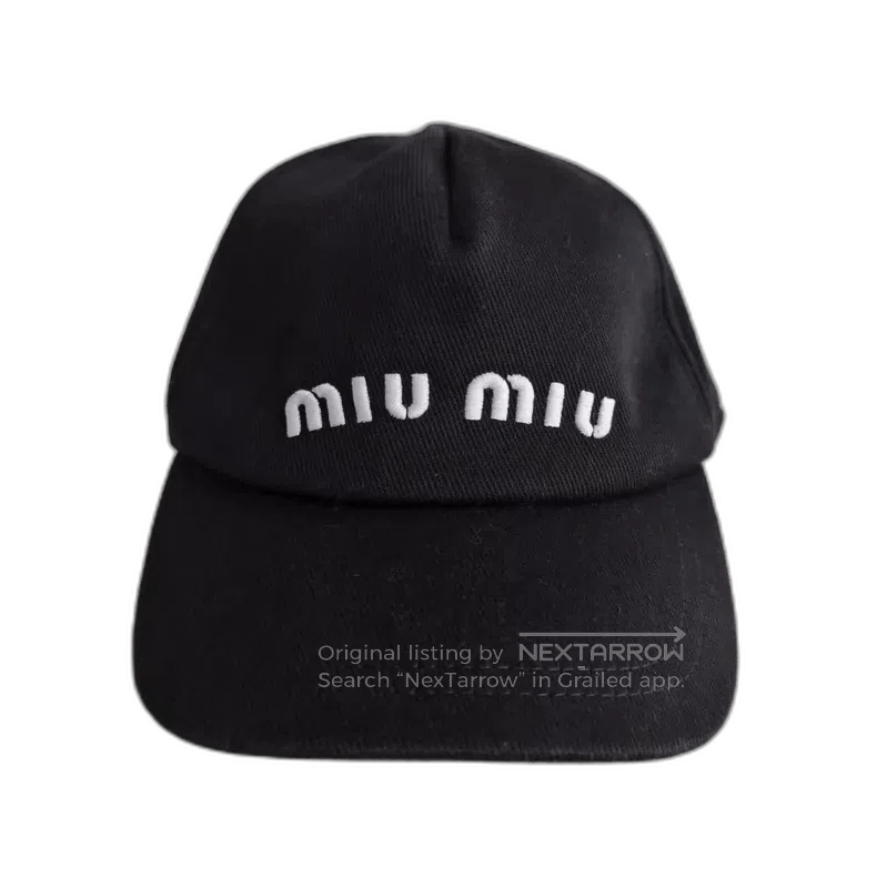 Miu Miu MIU MIU Logo Casual Cotton Cap. Size ONE SIZE - 1 Thumbnail
