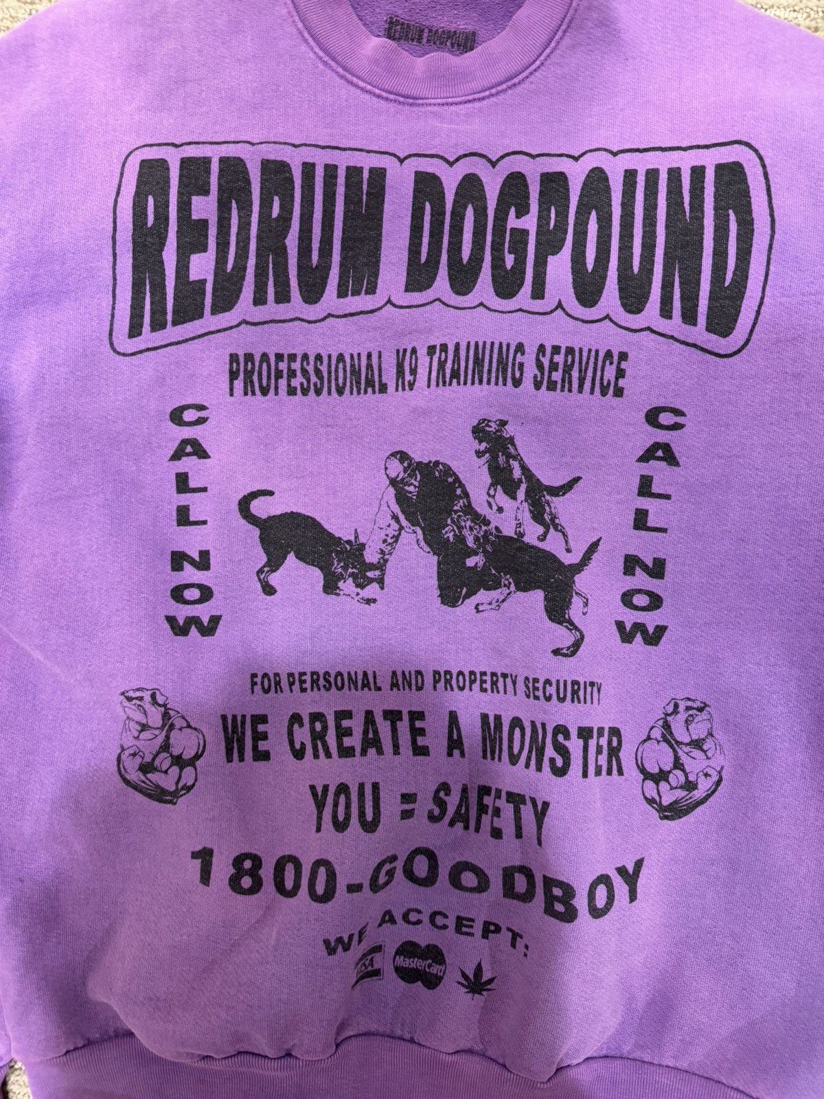 Redrum Dogpound Purple Redrum Dog Pound heavyweight crewneck Size US L / EU 52-54 / 3 - 6 Thumbnail