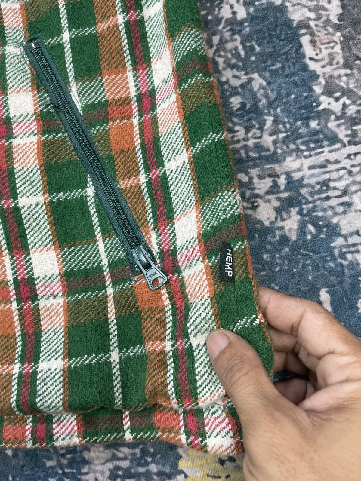 Manastash Manastash Hemp Fibre Green Plaid Jacket Size US M / EU 48-50 / 2 - 12 Thumbnail