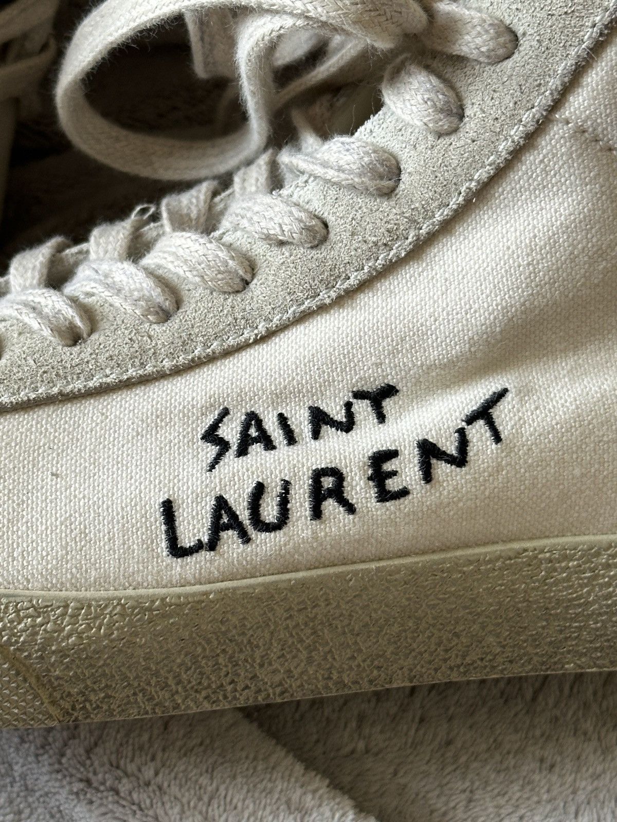 Saint Laurent Paris Saint Laurent Logo Sneakers Size US 8.5 / IT 38.5 - 8 Thumbnail
