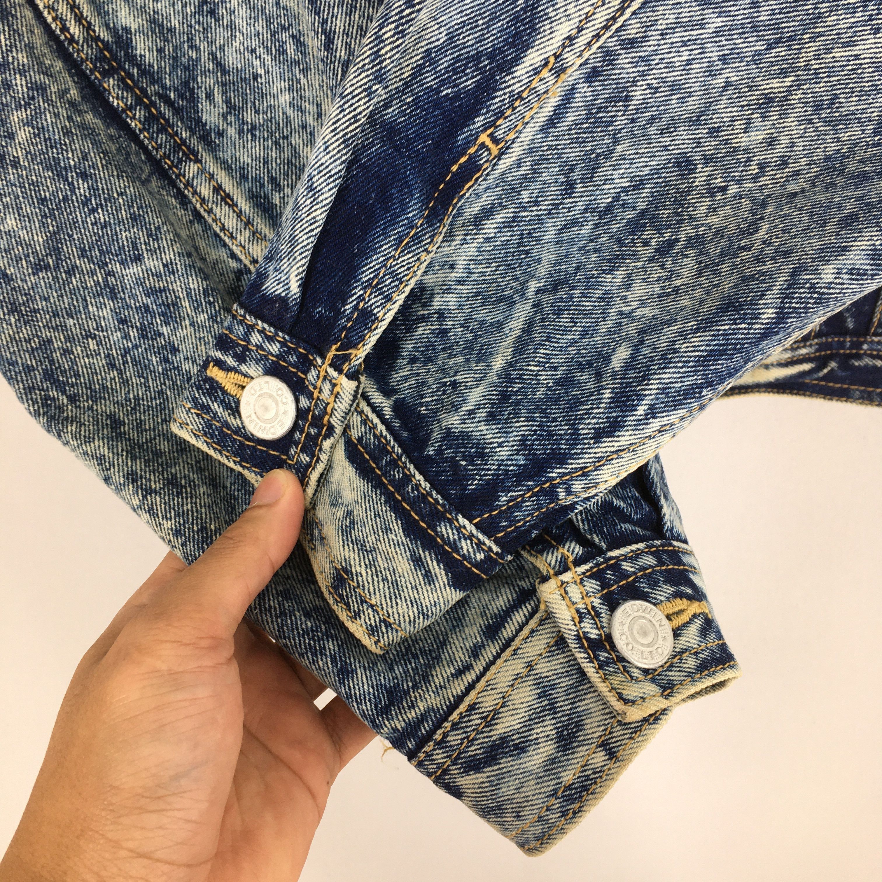 Edwin Vintage Edwin Trucker Denim Trucker Acid Wash Jacket Medium Size US M / EU 48-50 / 2 - 4 Thumbnail