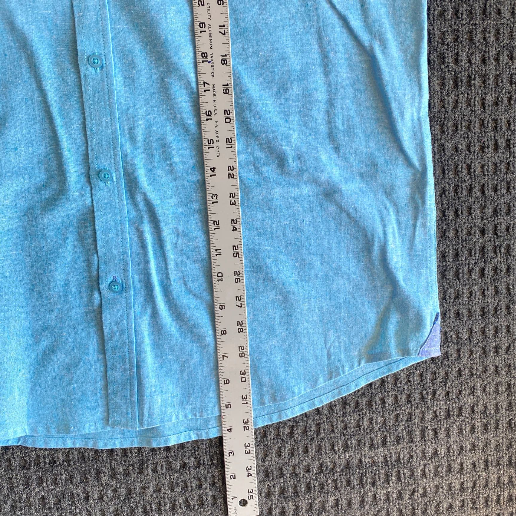 Vintage Bruno Shirt Button-Up Short Sleeve Blue XL Casual Preppy Linen Cotton Size US XL / EU 56 / 4 - 7 Thumbnail