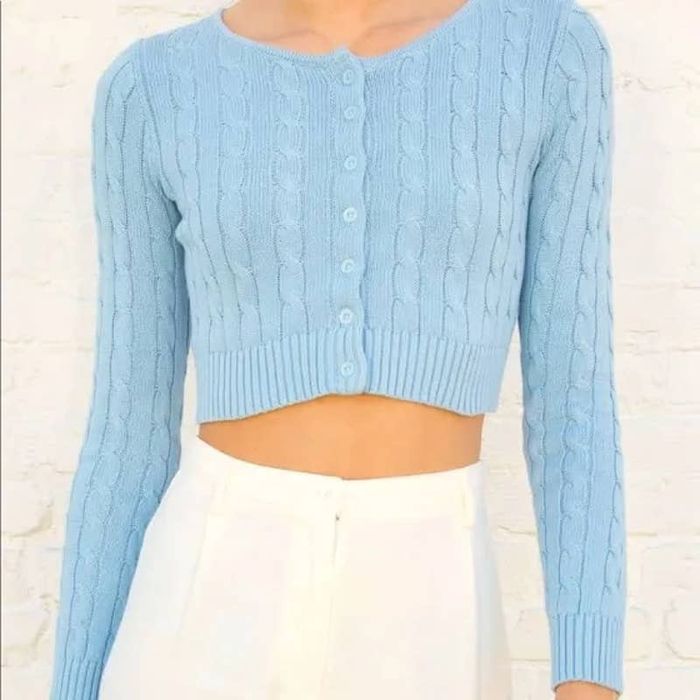 Brandy Melville Brandy Melville Athelia Cable Knit Crop Sweater Baby
