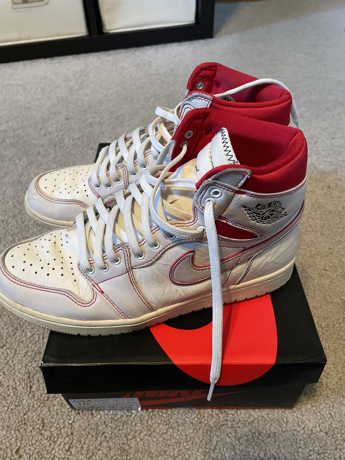 Jordan Brand × Nike Jordan 1 Phantom Gym Red Size US 10.5 / EU 43-44 - 3 Thumbnail