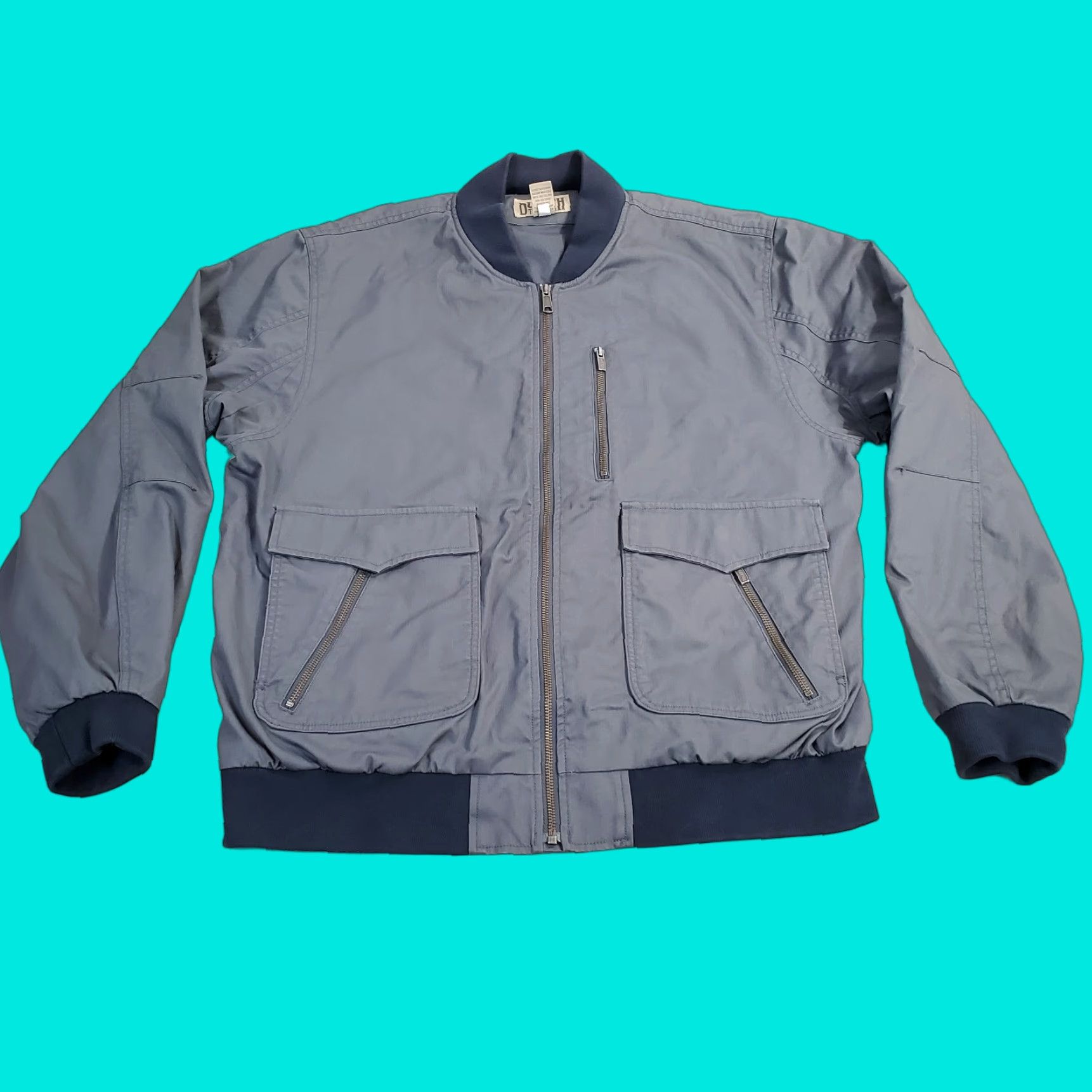 Vintage Duluth Bomber Jacket Mens L Blue You Bet Your Ace Flight Outer Zip Pockets Logo Vintage? No Size US L / EU 52-54 / 3 - 1 Thumbnail