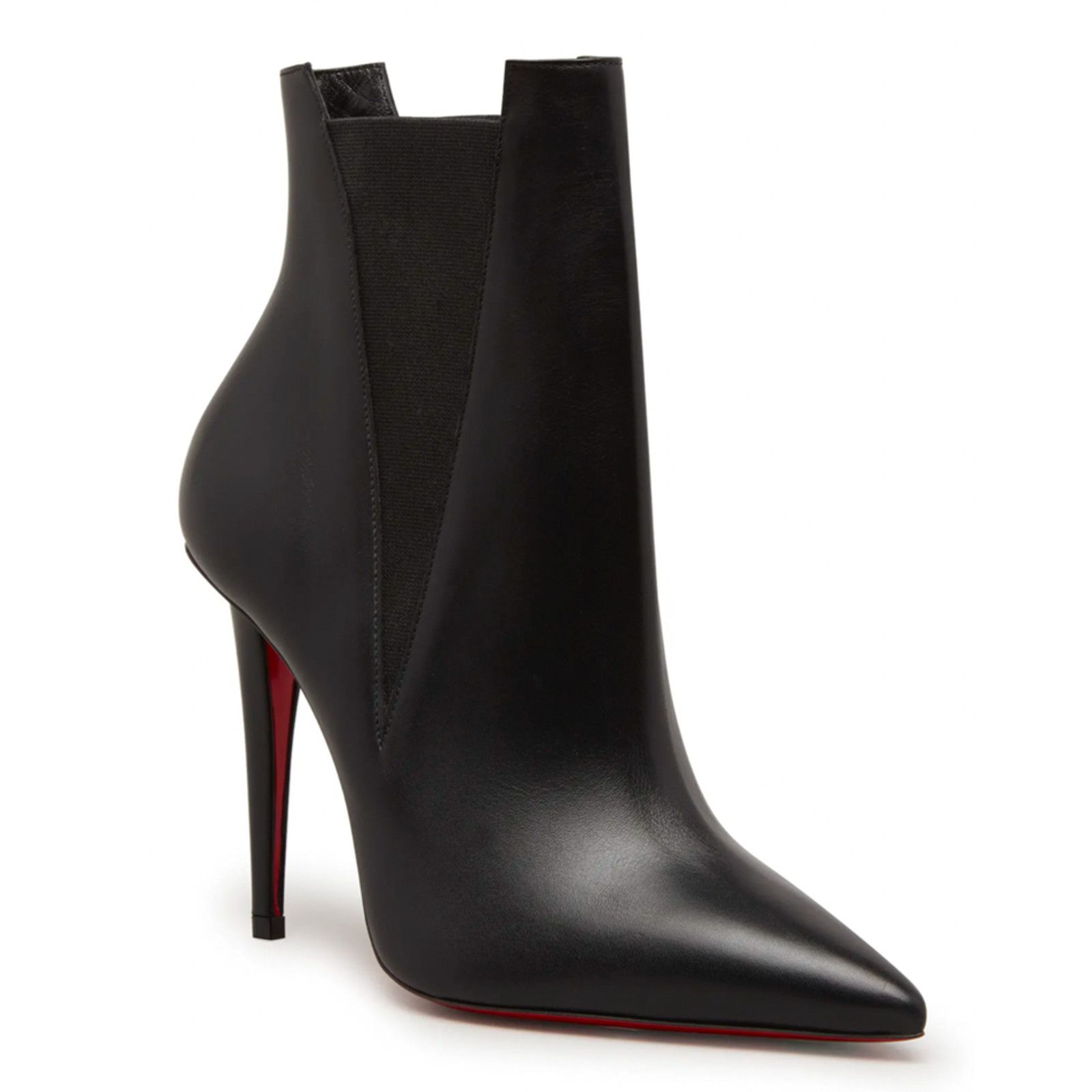 Christian Louboutin Astribooty 100 Black Calf Leather Ankle Heel Bootie 39.5 Size US 9.5 / IT 39.5 - 3 Thumbnail