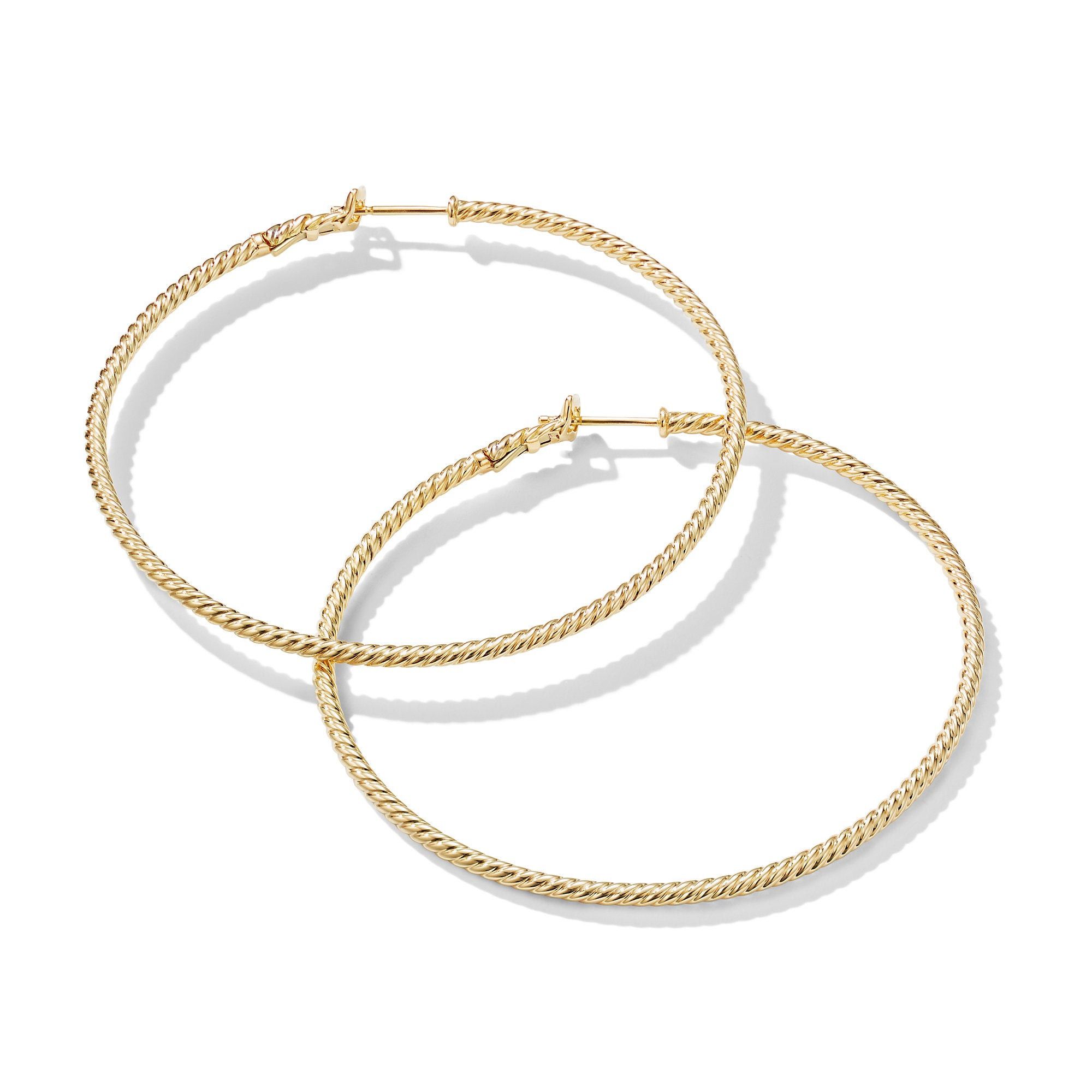 David Yurman o1w1db10525 E11800 Earrings in 18K Yellow Gold & 2in Size ONE SIZE - 2 Thumbnail
