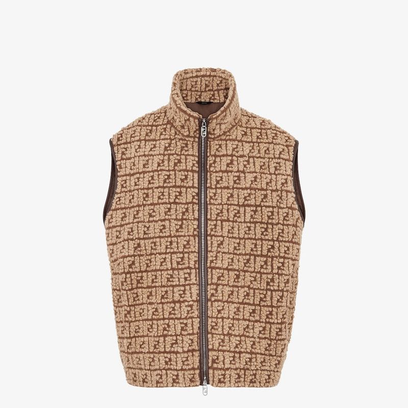Fendi o1loc1c1225 FT0060 Vest in Brown Size US M / EU 48-50 / 2 - 1 Thumbnail