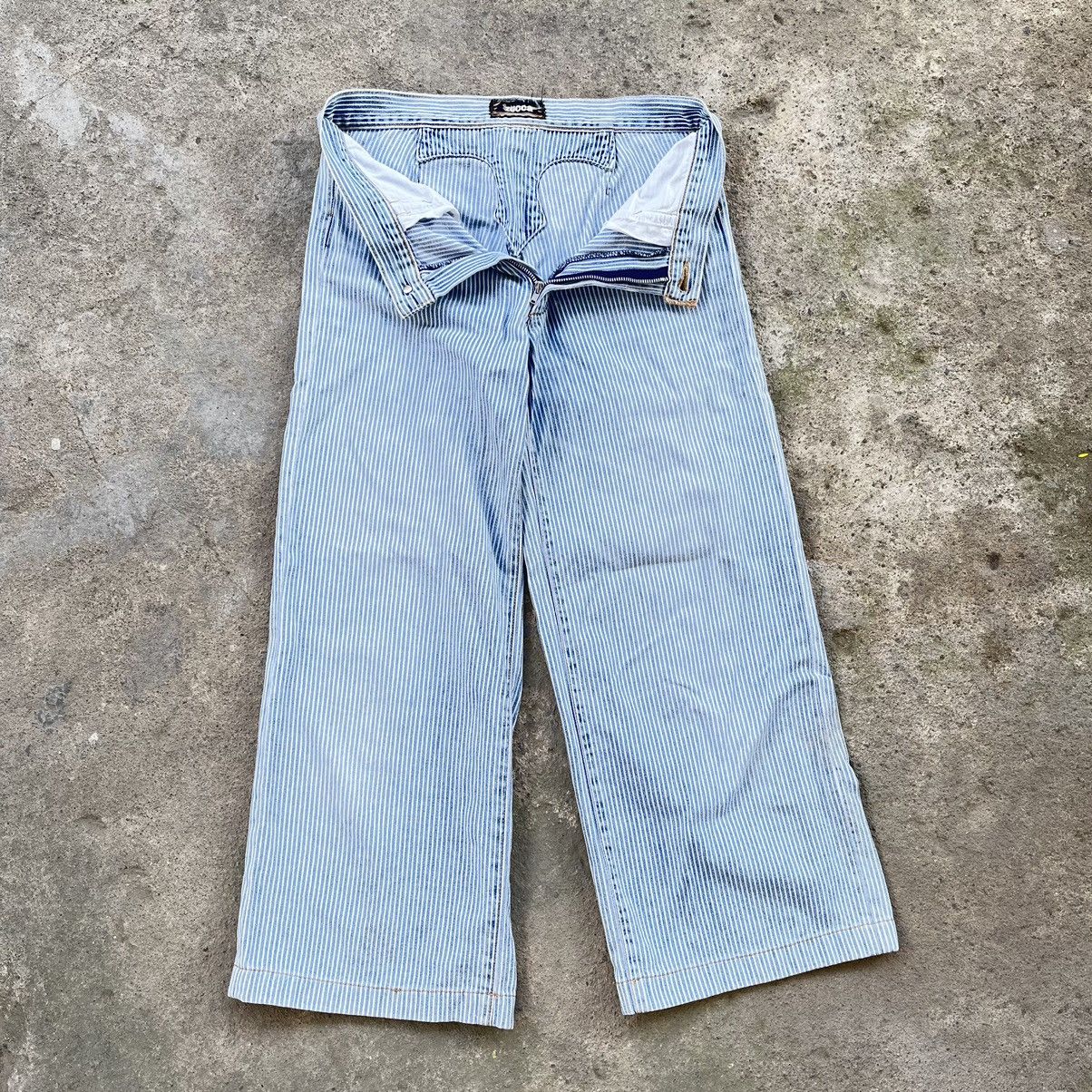 Issey Miyake × Japanese Brand × Zucca Zucca Hickory Baggy Trouser Pants Size 28" / US 6 / IT 42 - 5 Thumbnail