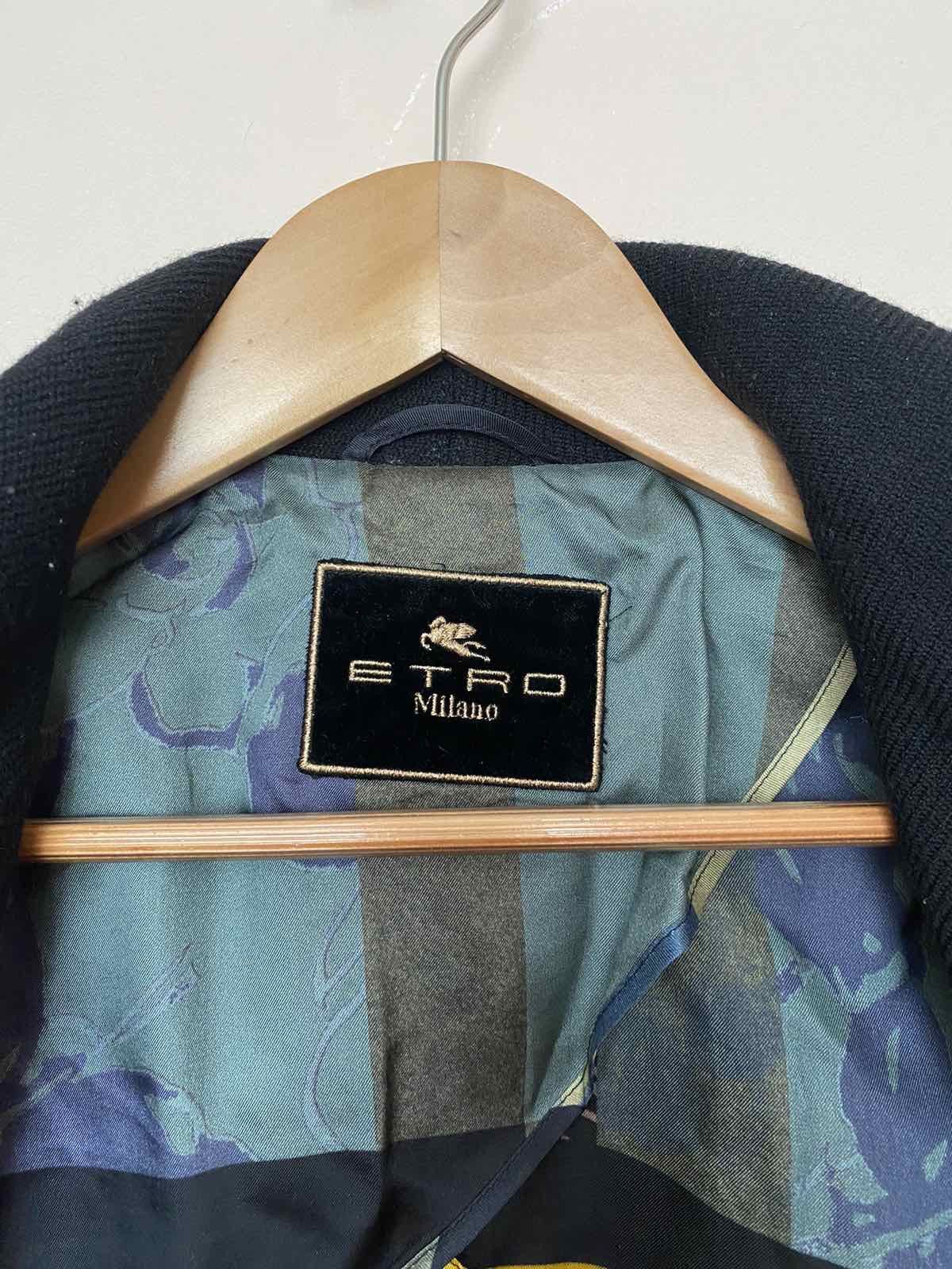 Etro 🖤 ETRO Elegant Black Wool Blazer - Timeless Italian Design Size XL / US 12-14 / IT 48-50 - 5 Thumbnail