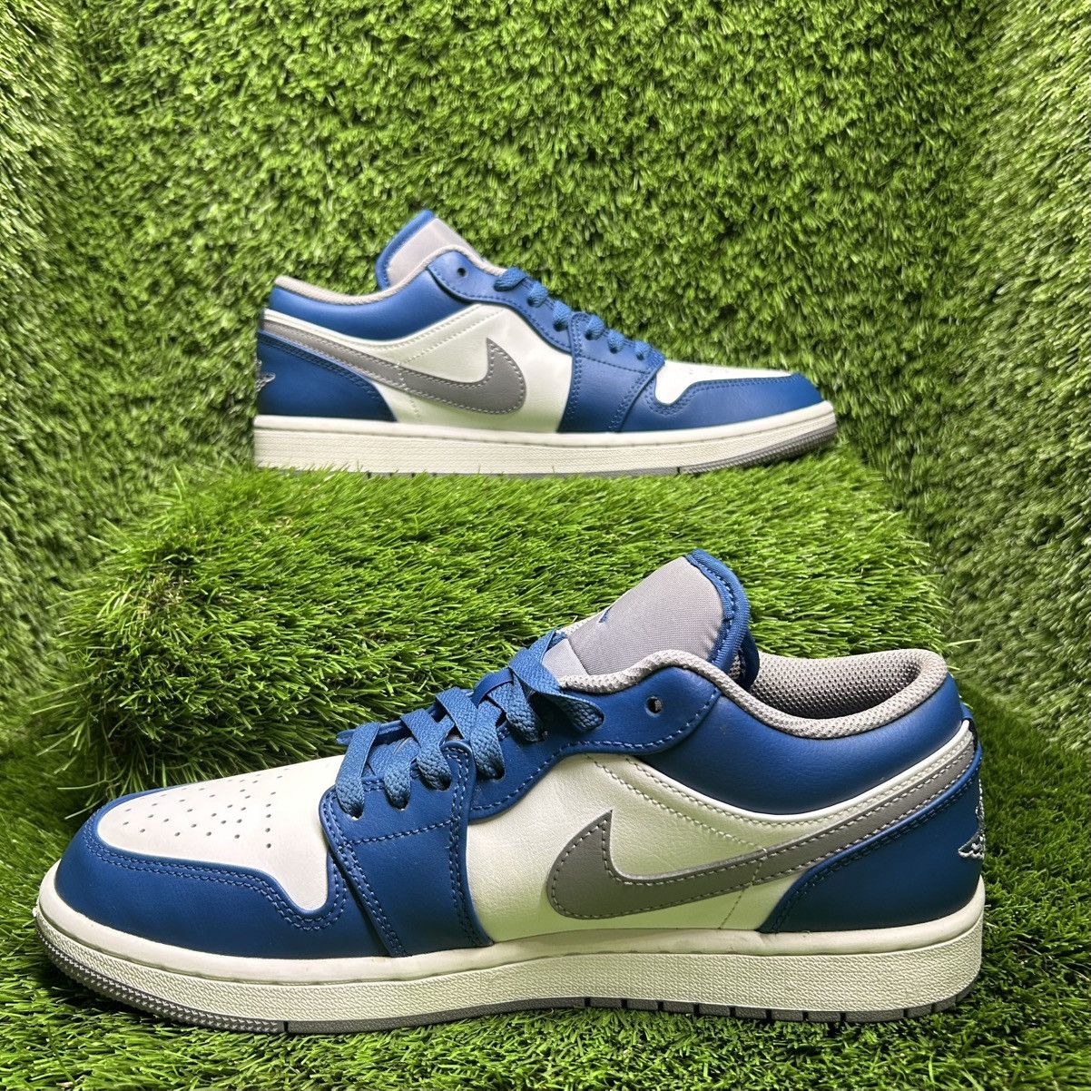 Jordan Brand Jordan 1 Low “True Blue Cement” Size US 9 / EU 42 - 2 Thumbnail