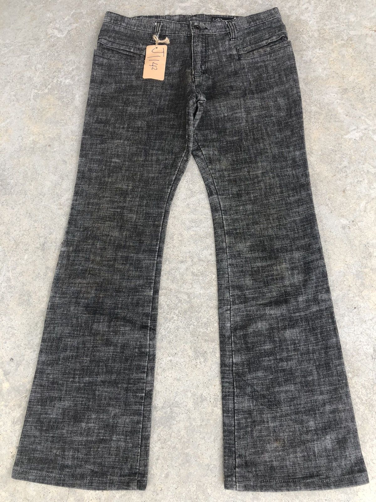 If Six Was Nine Japanese L7 Real Flared Jeans Distressed Jeans Size US 33 - 2 Thumbnail