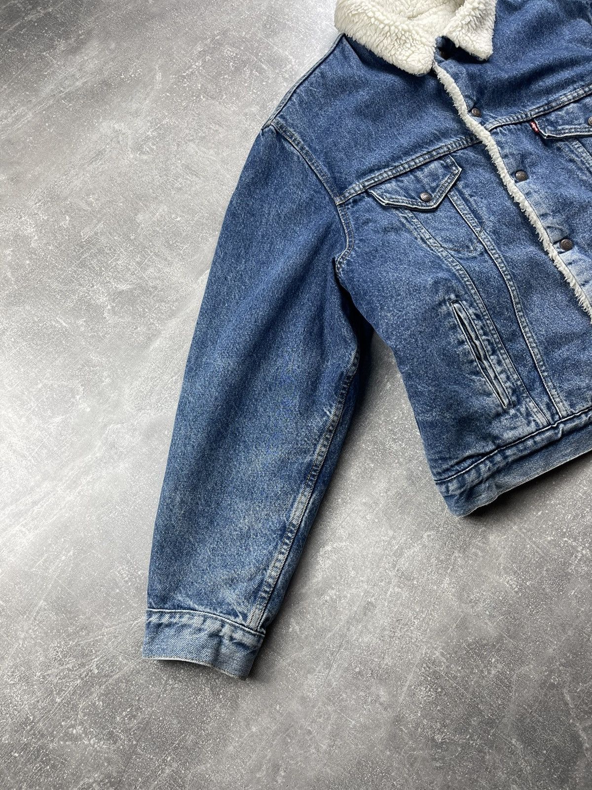 Levi's Levi’s Vintage USA Made Sherpa Trucker Denim Jacket Blue Size US L / EU 52-54 / 3 - 5 Thumbnail