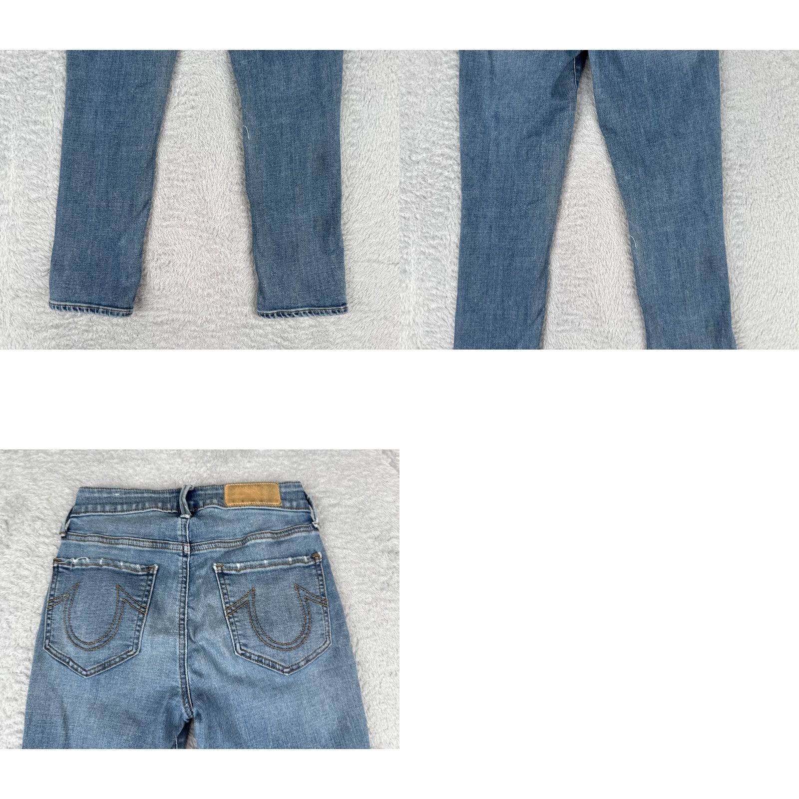 True Religion True Religion Jeans Women 26 Blue Denim Distressed Halle Straight Mid Rise 24x24 Size 26" / US 2 / IT 38 - 10 Thumbnail