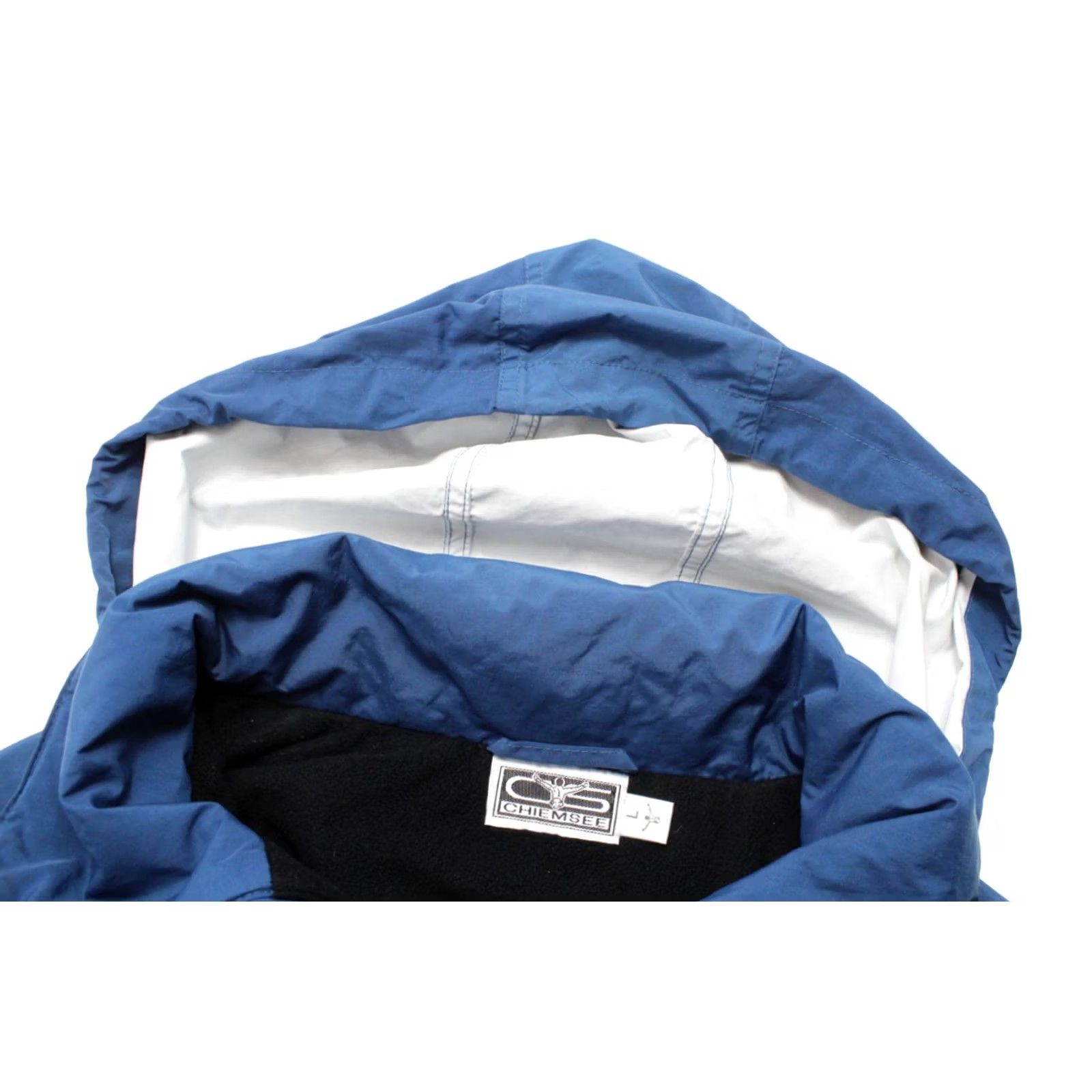Vintage CHIEMSEE Jacket Men's LARGE Blue Ski Jacket Snow Gaiters Hidden Hood Lined Touch Fasteners Size US L / EU 52-54 / 3 - 5 Thumbnail